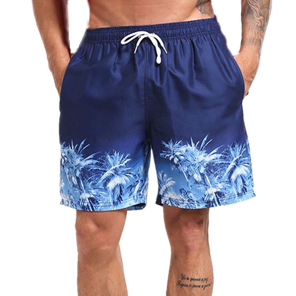 Gergeos Men's Quick Dry Swim Trunks - Breathable Surfing & Swimming Shorts with Drawstring Waist for Beach, Pool & Water Sports