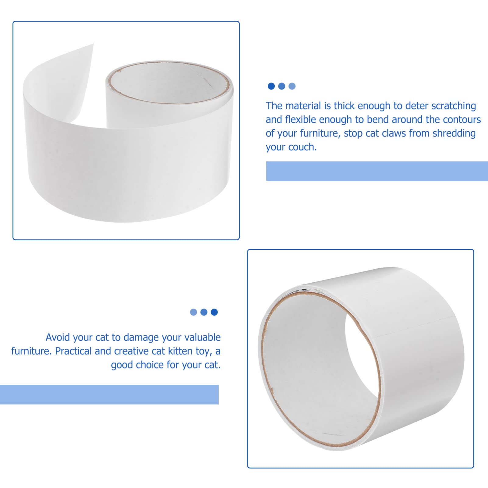 Hemobllo Cat Scratch Protector - Double-Sided Tape for Sofa, Carpet & Wall Protection | Anti-Scratch Furniture Guard for Cats | Perfect for Pet Owners to Prevent Damage to Home Furnishings