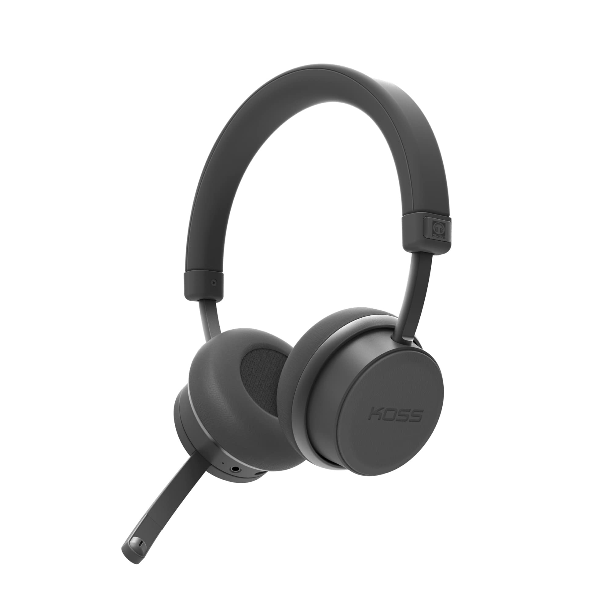 Koss CS340BT Wireless Bluetooth Headset with Active Noise Cancellation, On-Ear Design & On-Board Controls - Black | Perfect for Office Calls, Gaming & Travel