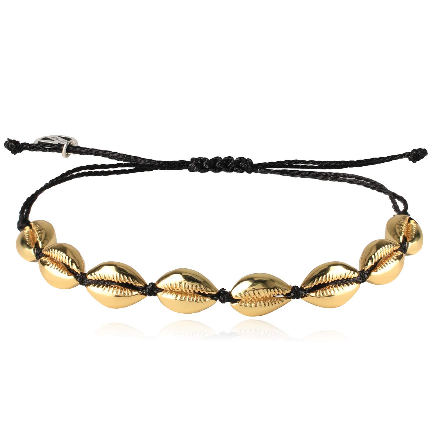 Handmade Gold Sea Shell Bracelet with Boho Cowry Beads - Stylish Women's Beach Jewelry for Summer Vacations & Boho Fashion Accessories