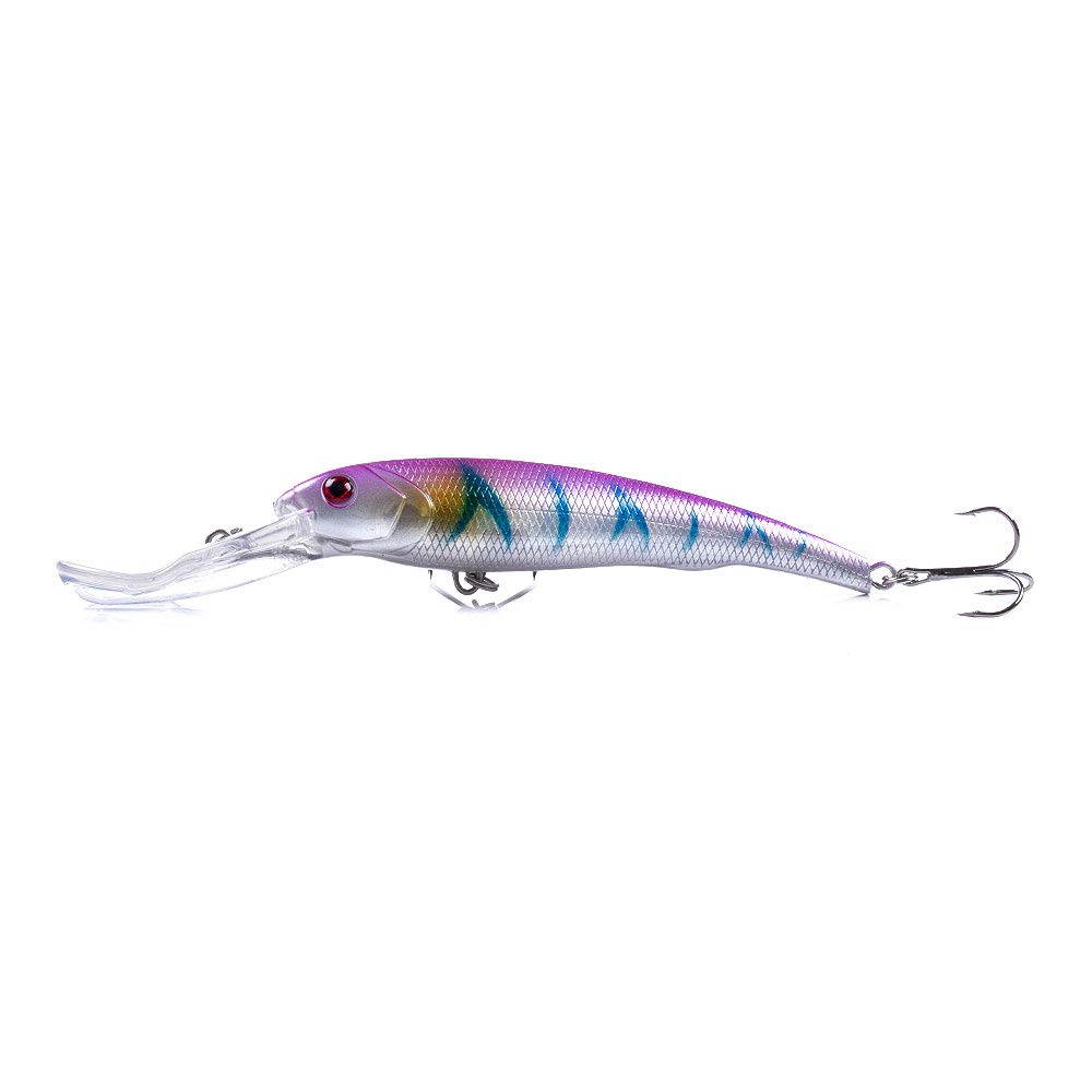 Hard Bait Minnow Lures 10-Pack with 3D Eyes for Bass & Trout Fishing