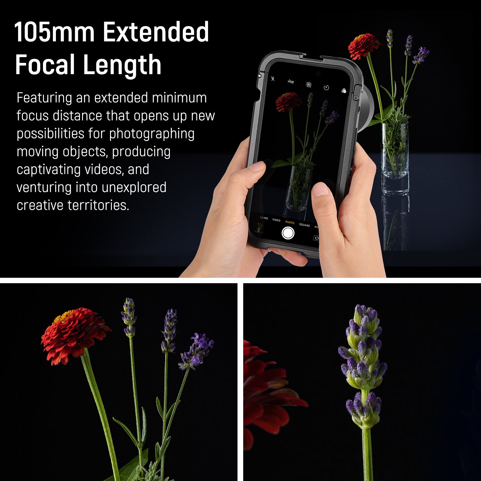 NEEWER LS 26 105mm HD Macro Lens with 17mm Thread - Professional Close-Up Photography for DSLR Cameras - Perfect for Product Shots, Jewelry Photography & Nature Macro Shots