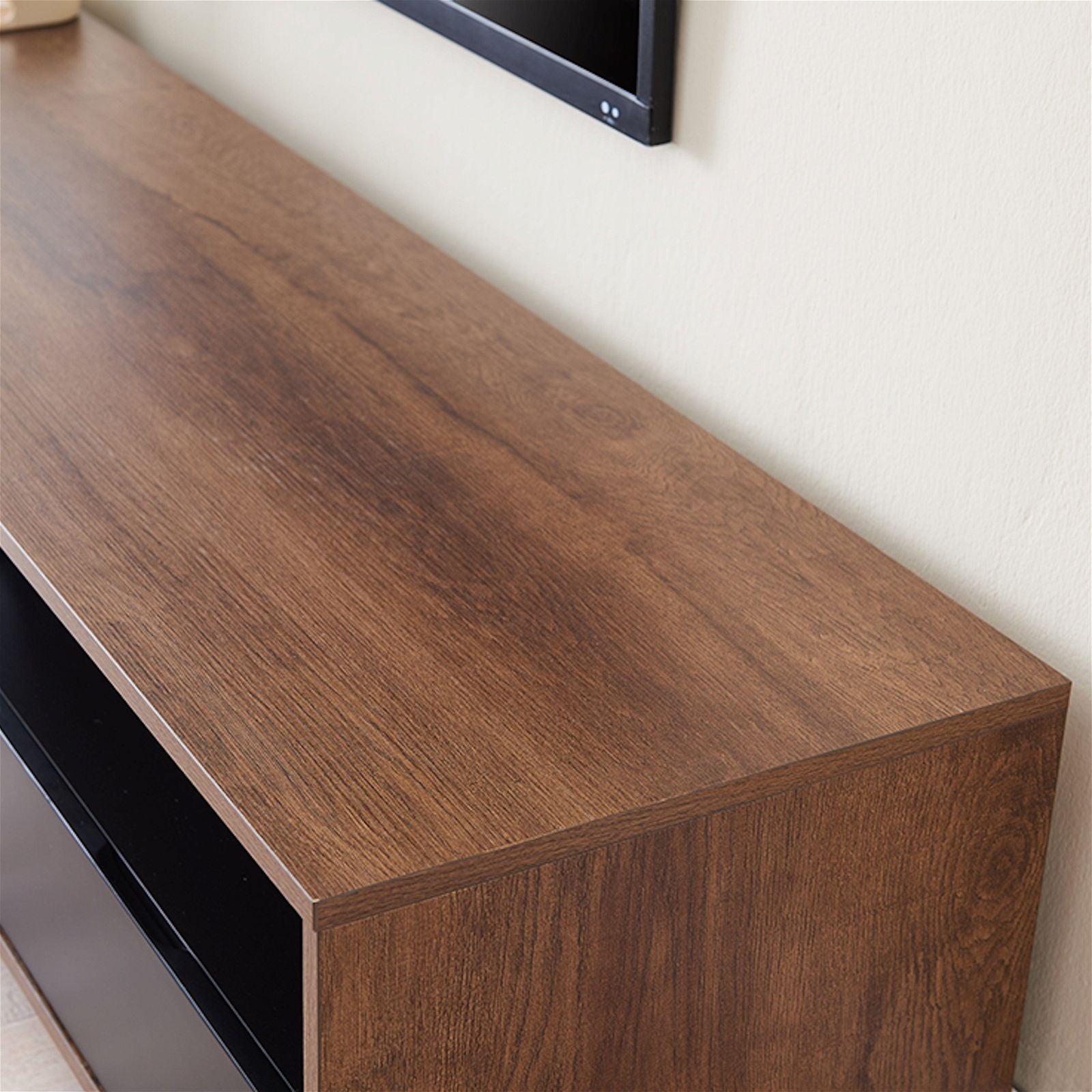 Tauris™ SUAVE1800 Dark Oak TV Stand Entertainment Center - Modern Media Console for Living Room, Home Theater & Gaming Setup