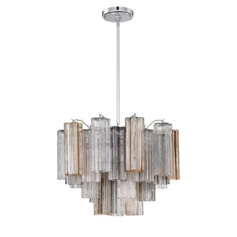 Addens 6-Light Modern Crystal Chandelier - Elegant Dining Room Ceiling Light Fixture for Home Decor, Perfect for Living Room, Bedroom or Entryway Lighting