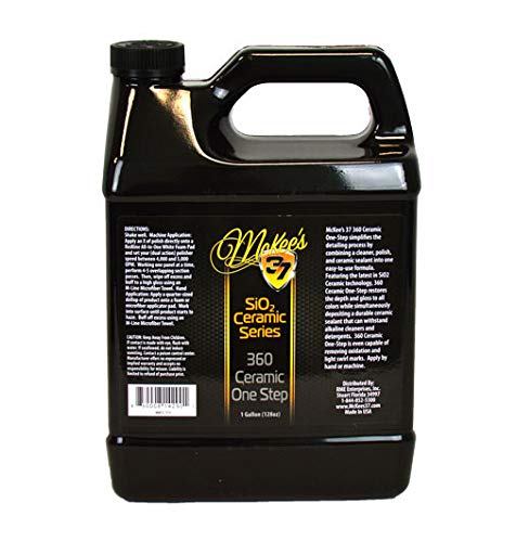 McKee's 37 360 Ceramic One Step Polish & Sealant - 1 Gallon (128 fl oz) - All-in-One Ceramic Coating, Swirl Remover & Paint Protection for Cars, Boats & RVs - Professional-Grade Detailing Solution for Showroom Shine