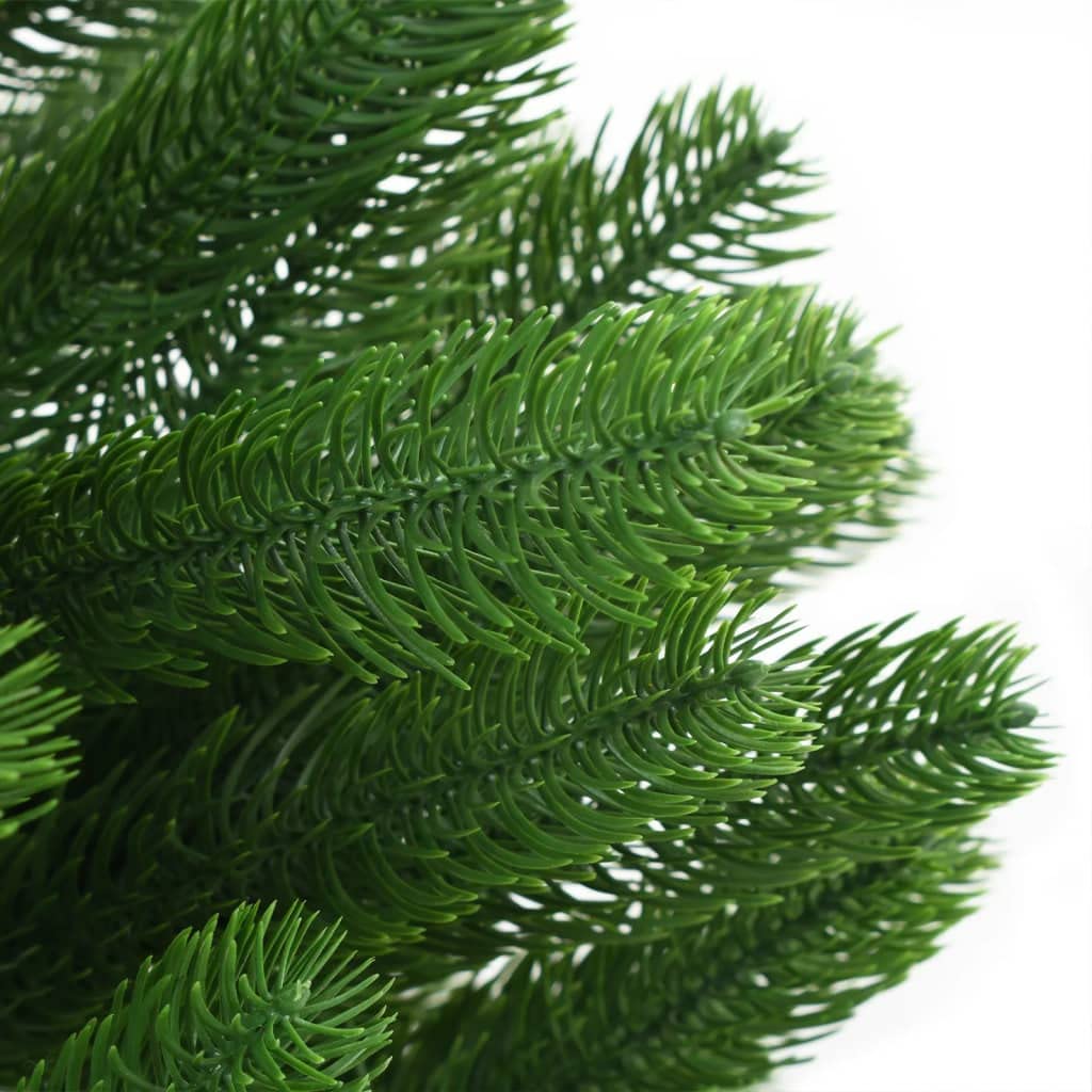 vidaXL 7ft Pre-Lit Artificial Christmas Tree with 300 LED Lights, Realistic PE Needles, Decorative Balls & Tree Topper, Sturdy Metal Stand - Perfect for Living Room, Office & Holiday Decorations
