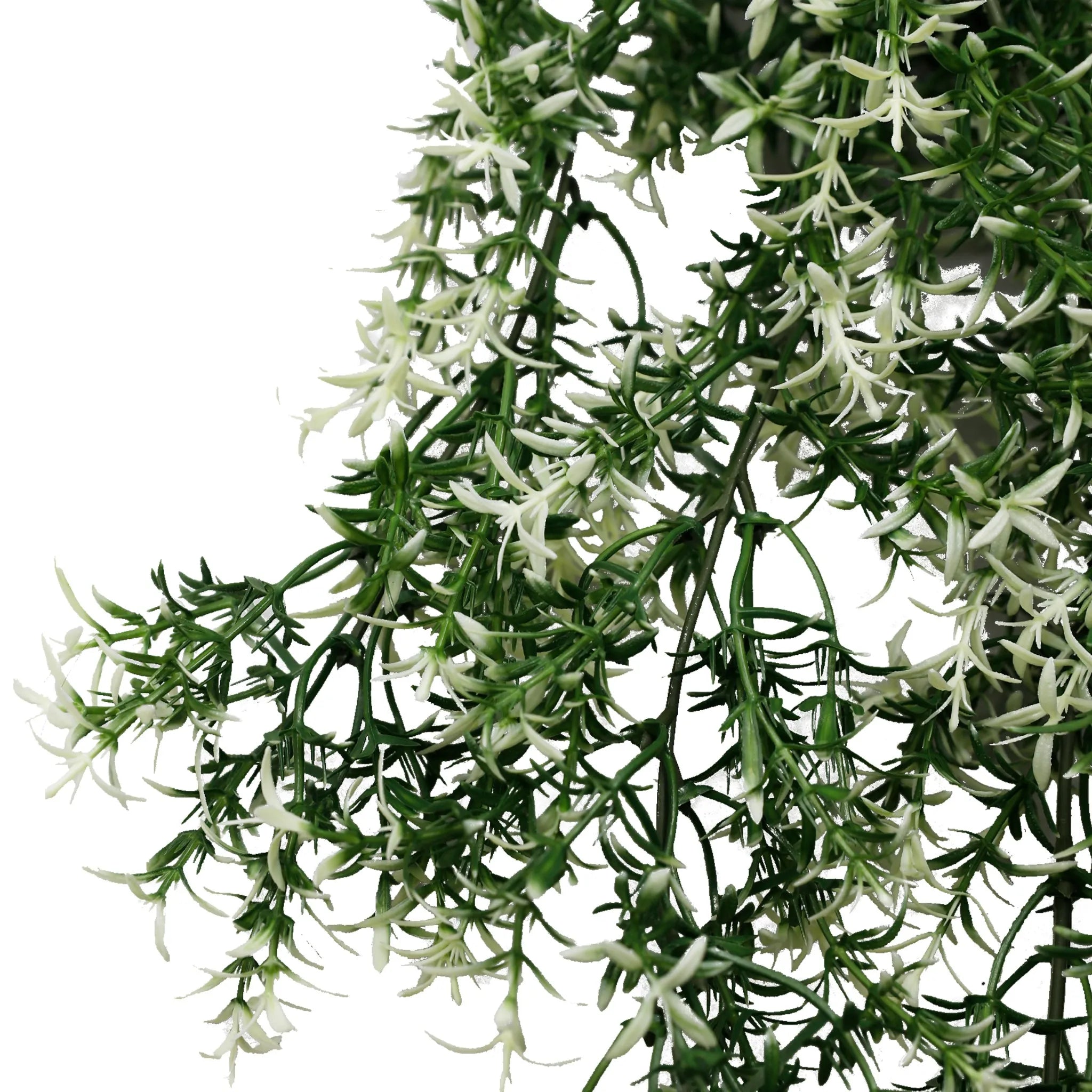 UV Resistant & Fire Safe Artificial Cascading Jasmine Vine - 20cm x 76cm Fake Flowers for Home Decor, Wedding, Garden, and Outdoor Use