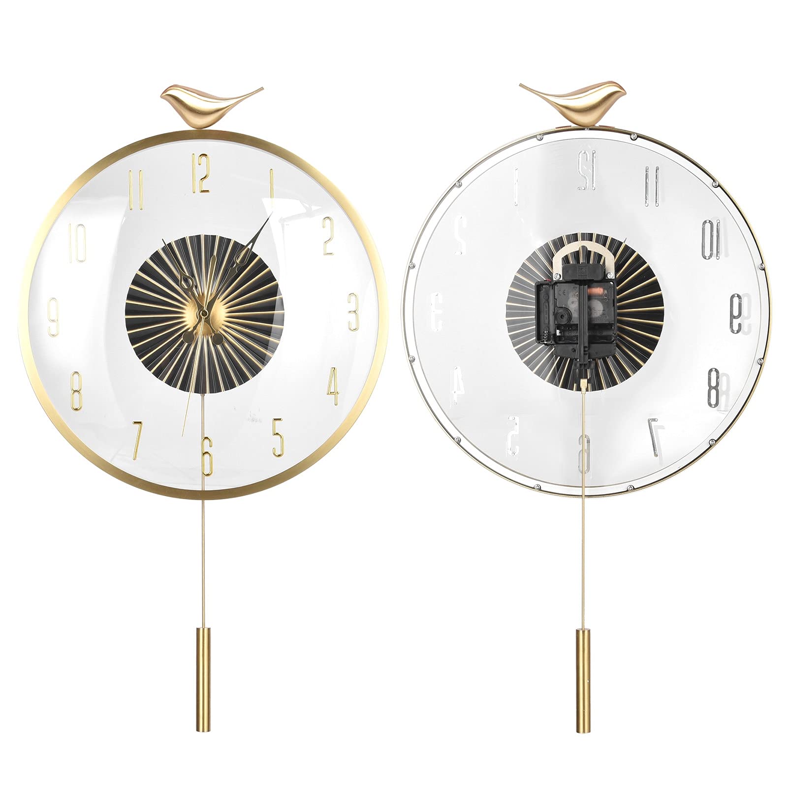 Premium Copper Wall Clock - Silent Non-Ticking Mechanism, Durable & Exquisite Craftsmanship - Perfect Gift for Home, Living Room, Bedroom Headboard - Ideal for Office Decor, Housewarming Present & Interior Design Accent