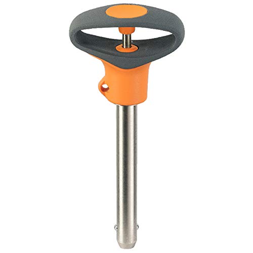 Halder 22380.0730 Self-Locking Ball Locking Bolts with Elastic Grip - Orange | Industrial Machinery, Automotive, and DIY Applications