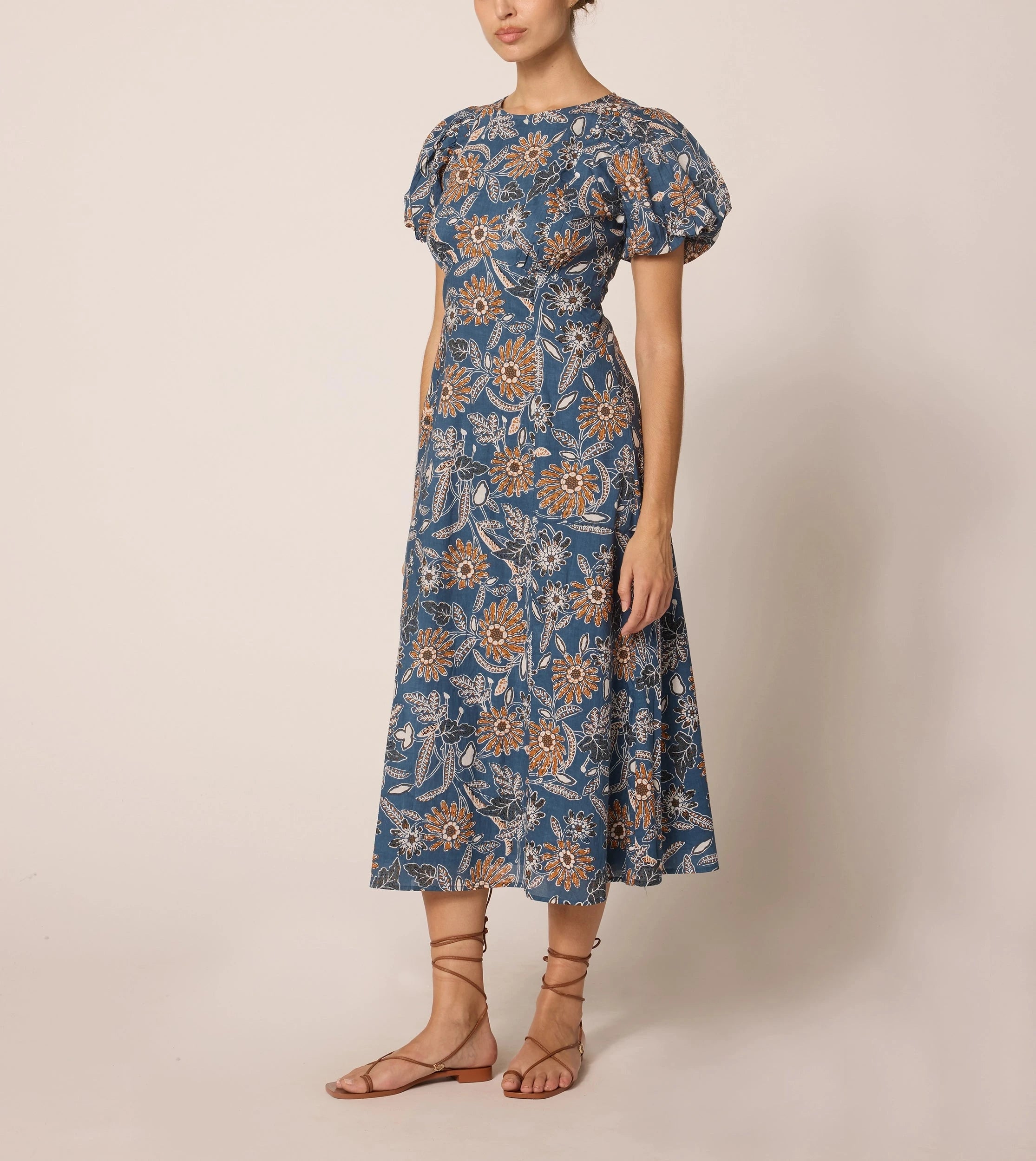 Leslie Midi Dress - Floral Print Summer Dress for Women | Magnolia Collection | Perfect for Beach Vacations, Garden Parties & Date Nights