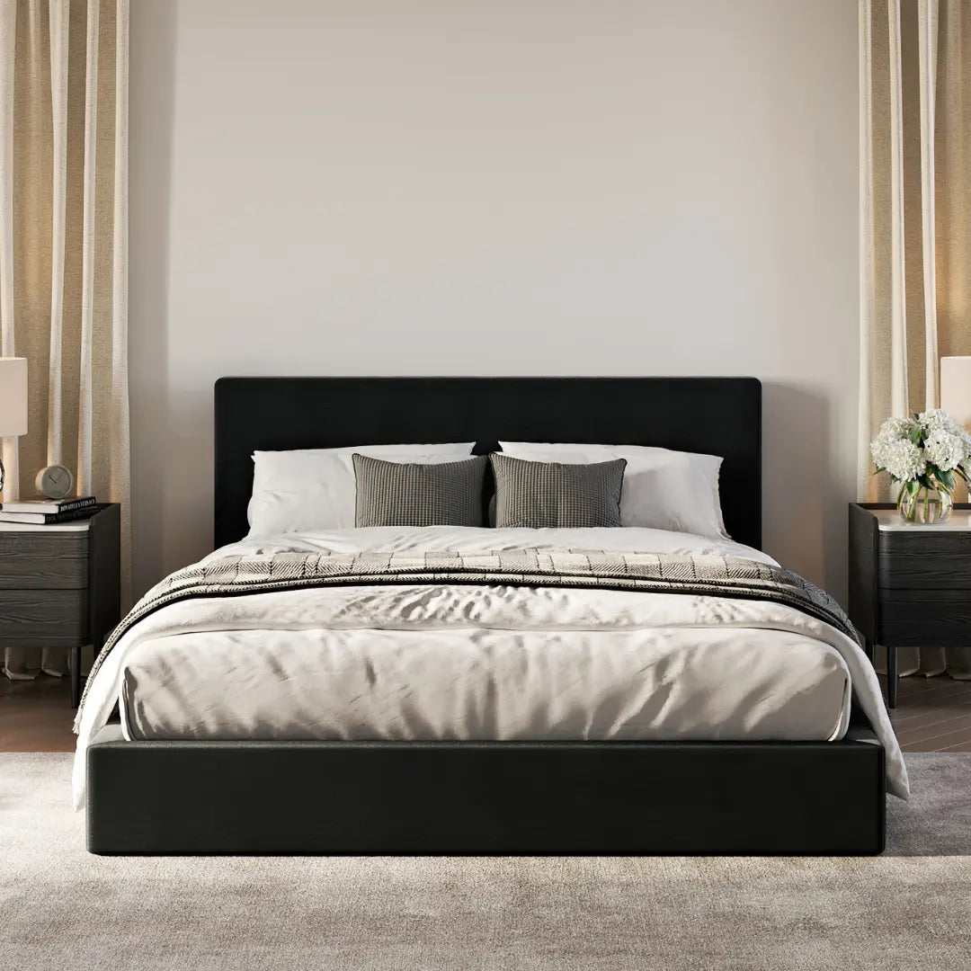 Onyx Classic Bed Set with Sturdy Bed Frame & Elegant Headboard - Perfect for Modern Bedrooms & Guest Rooms