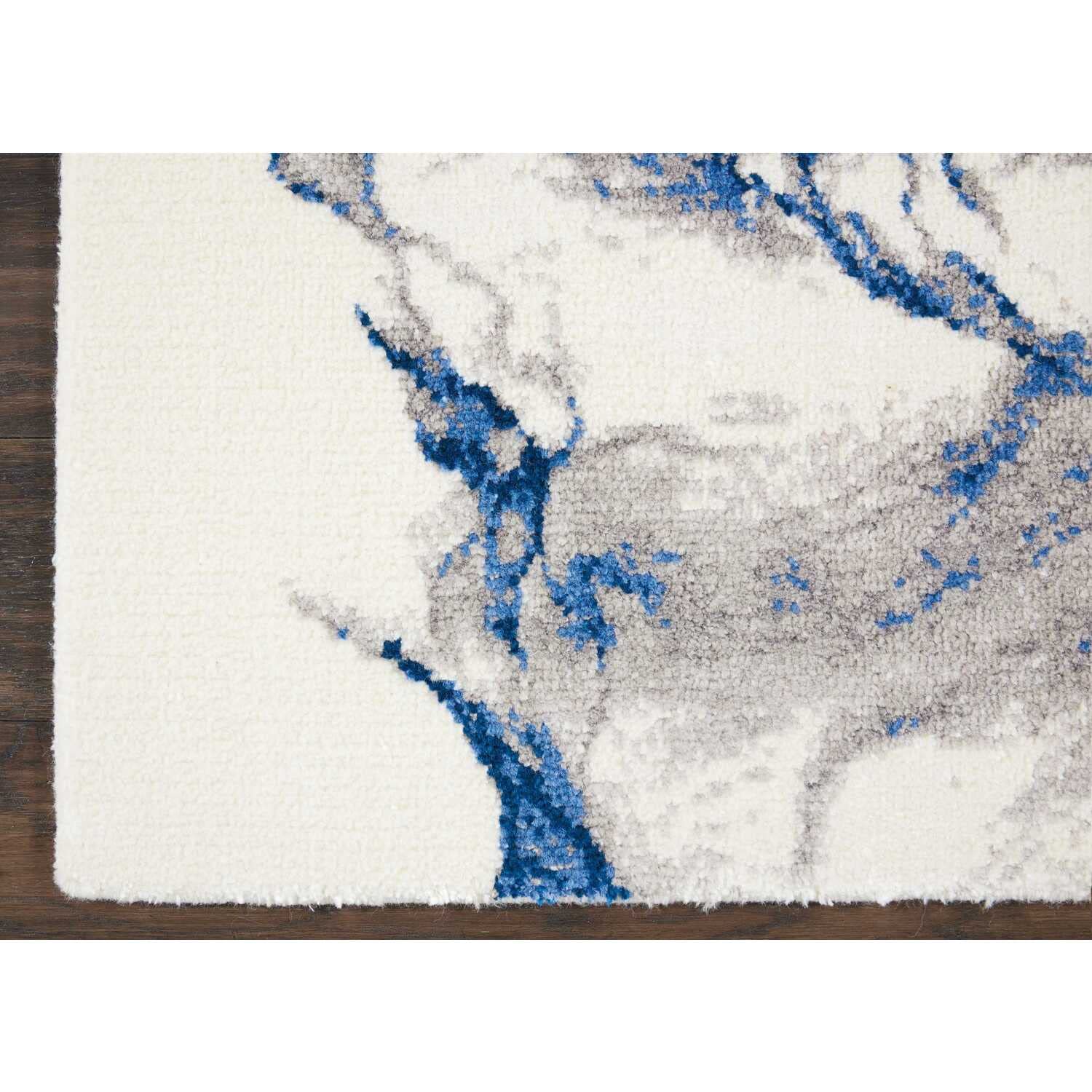 Nourison Twilight Modern Contemporary Red Blue Area Rug 8x8 Feet - Perfect for Living Room, Bedroom & Office Decor