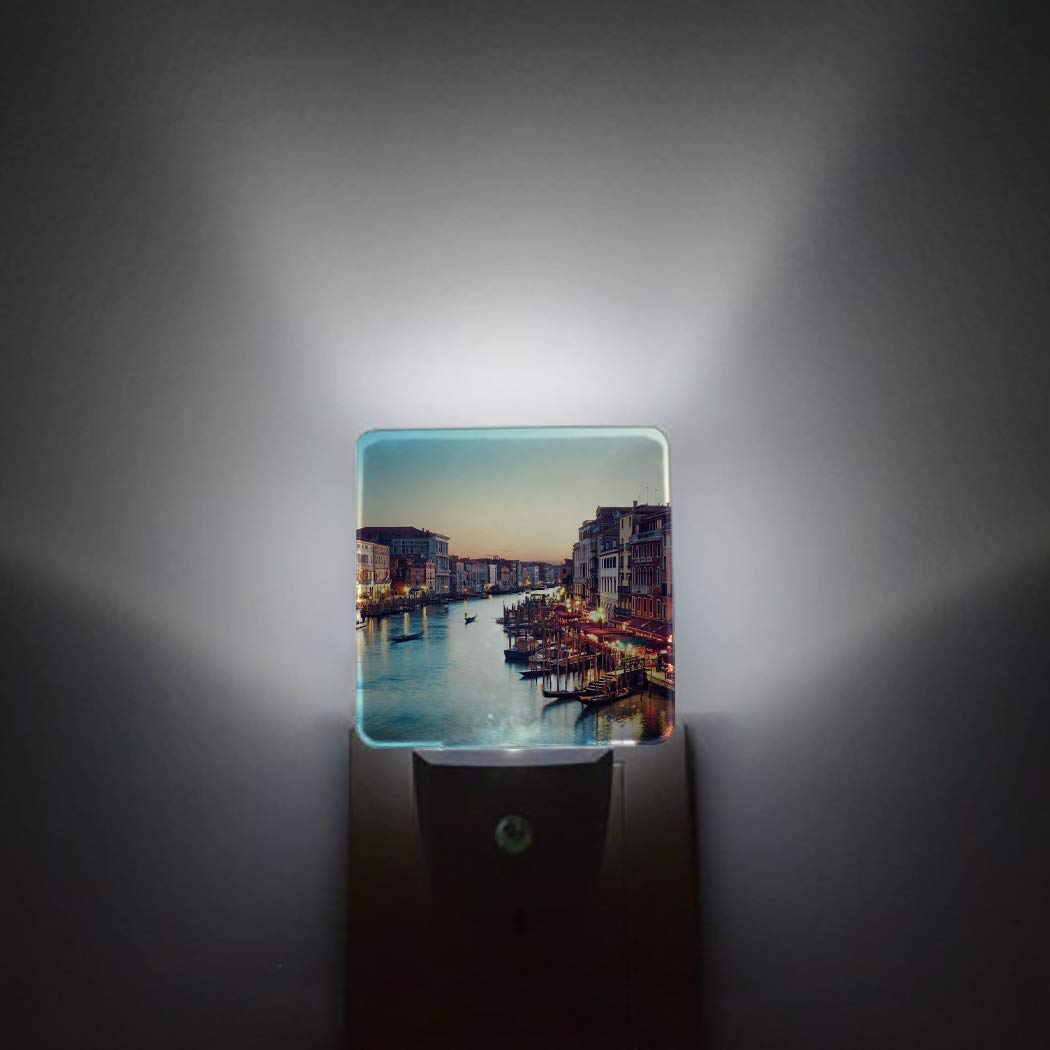 LED Night Light with Auto Sensor - Plug in Wall for Bedroom, Hallway, Kids Room