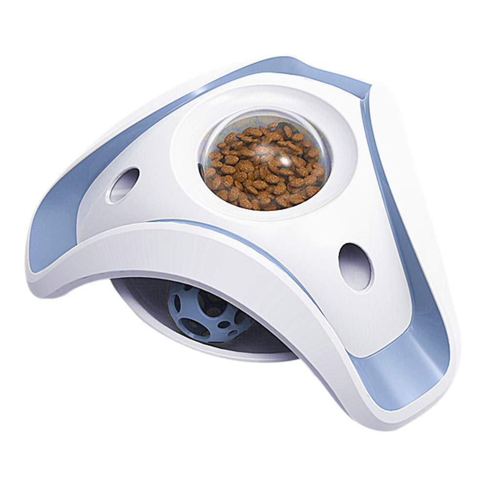 Interactive Puzzle Cat Feeder Bowl with Rotating Bell Ball - Slow Eating & Mental Stimulation for Indoor Cats - Perfect for Boredom Relief & Portion Control