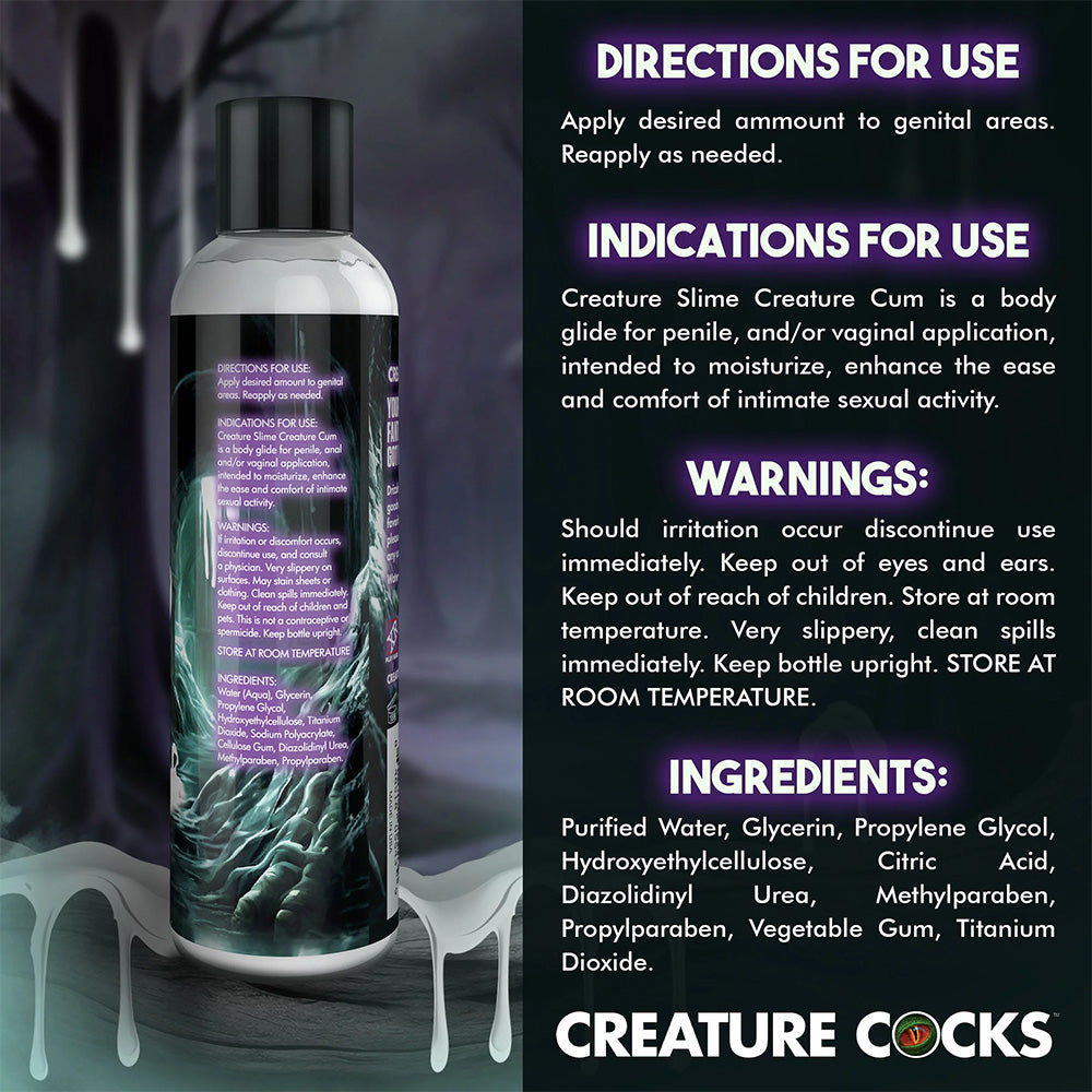 Creature Slime Unscented Water-Based Lubricant - Premium Personal Lubricant for Intimate Use, Sensitive Skin & Enhanced Comfort