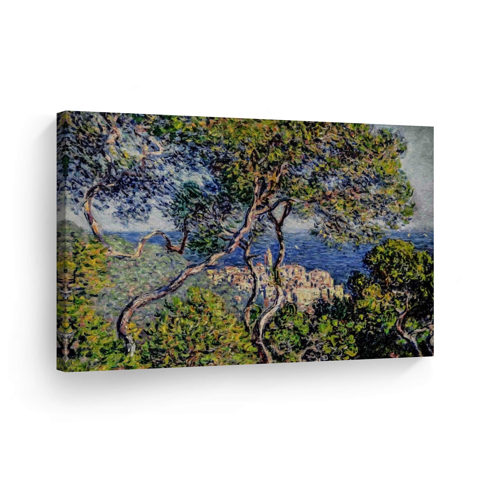 Claude Monet Bordighera Canvas Wall Art Print - Famous Oil Painting Reproduction, Modern Home Decor, Ready to Hang (30x40 Inches) - Perfect for Living Room, Bedroom & Office Decor | Made in USA