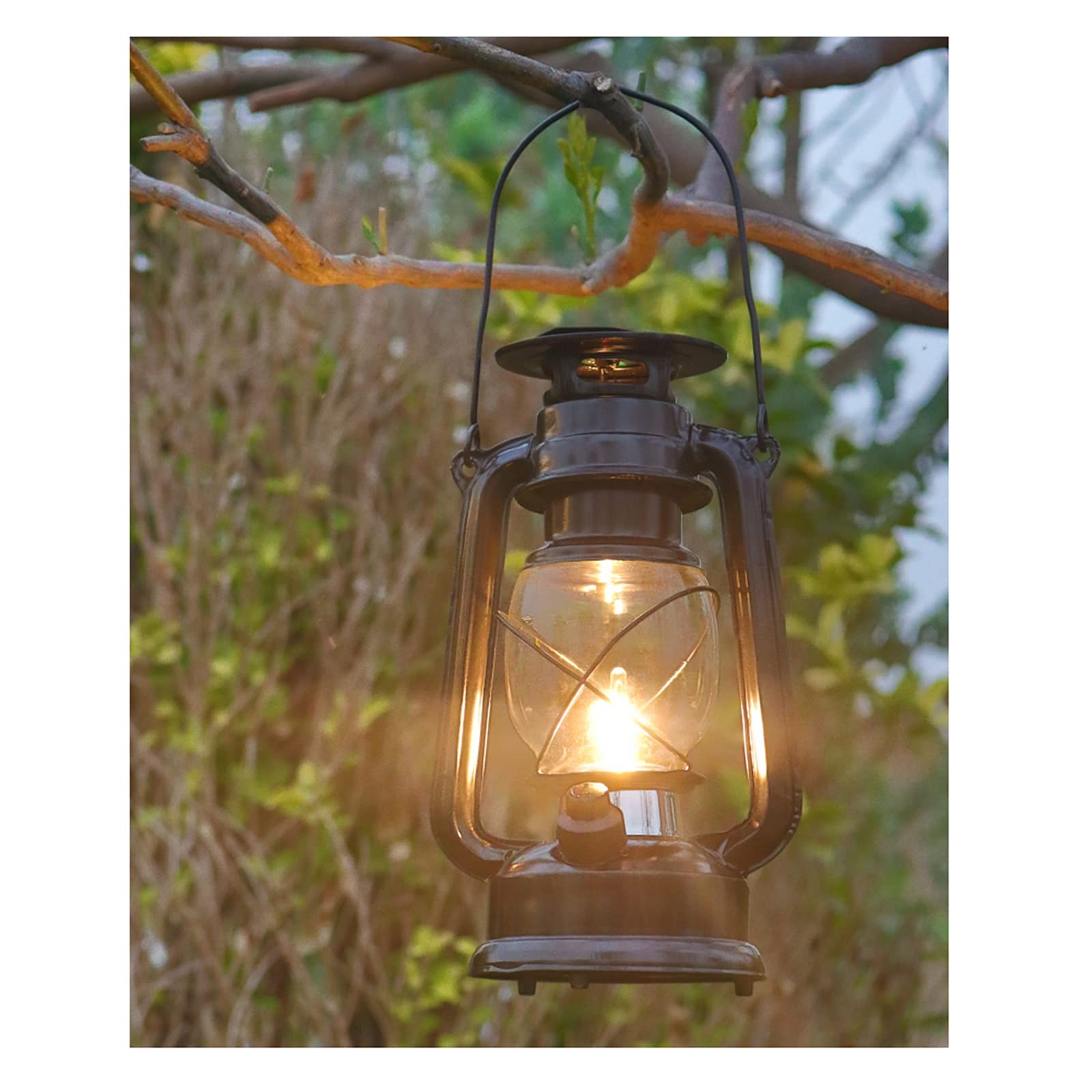 SKNONR Solar Powered Outdoor Garden Lights - Chinese Retro Horse Lantern Style, Waterproof Camping Light with USB Charging (24.5x15cm) for Patio, Yard, Emergency & Outdoor Decor