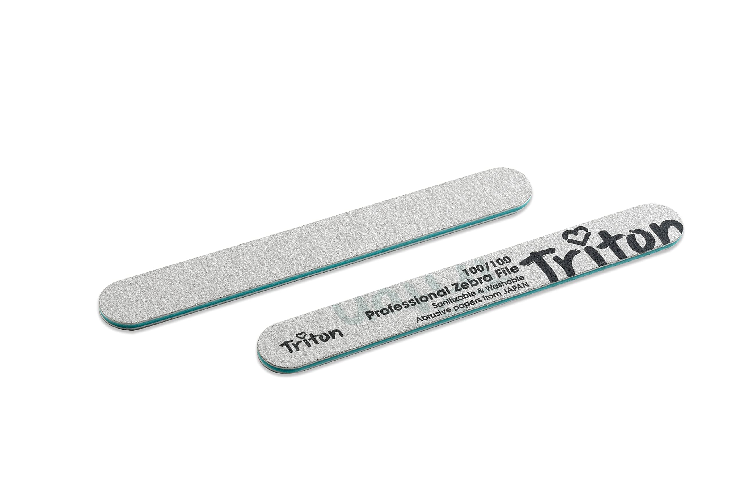 TRITON Professional 100/100 Double Sided Nail File, Emery Board, Buffer & Polisher - Reusable & Washable Manicure Pedicure Tool for Home & Salon - Perfect for Nail Care, DIY Grooming & Professional Nail Services
