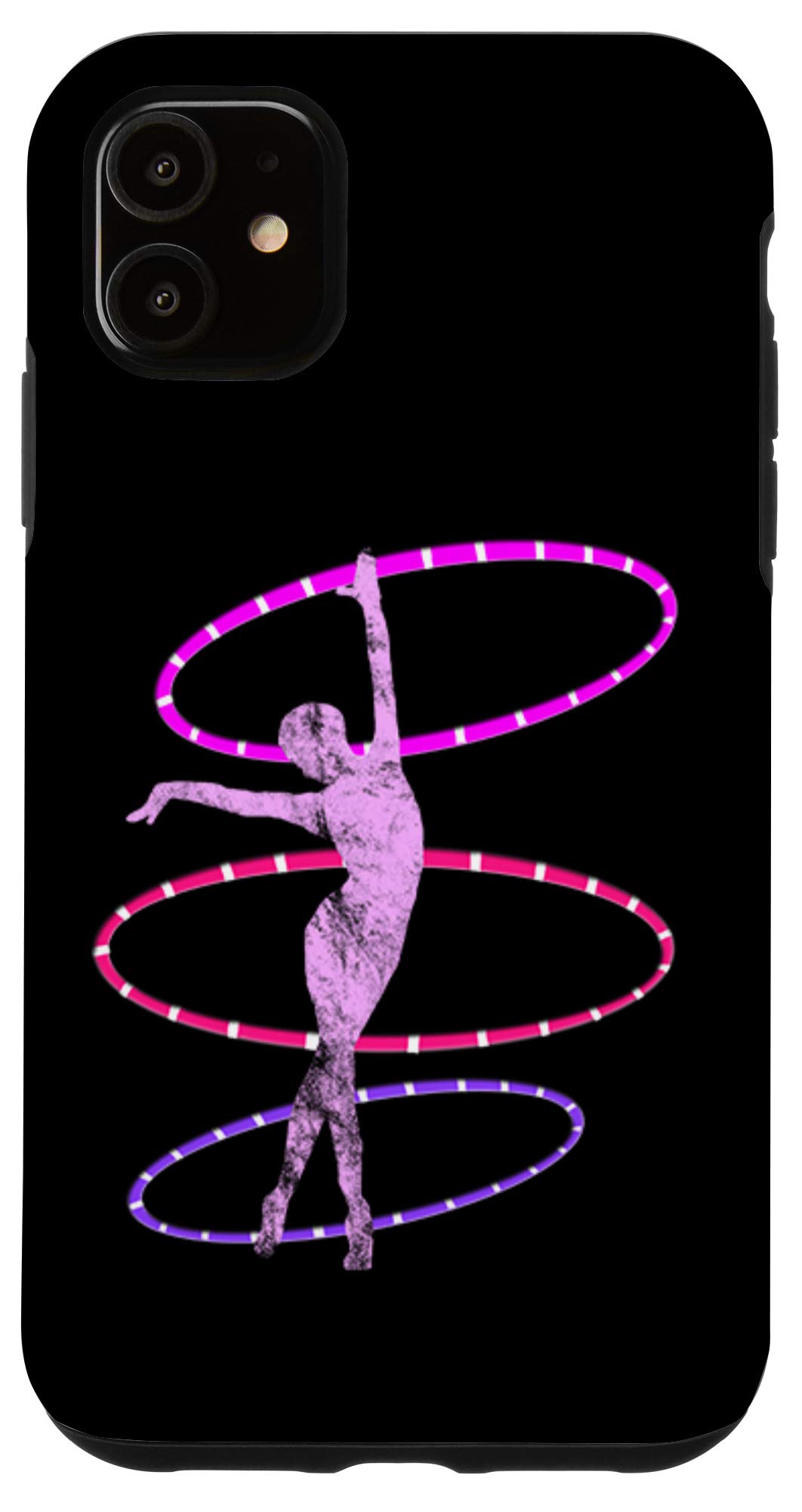 iPhone 11 Case - Cute Hula Hoop Dancer Design for Women | Perfect for Dance Classes, Hooping Performances & Everyday Use