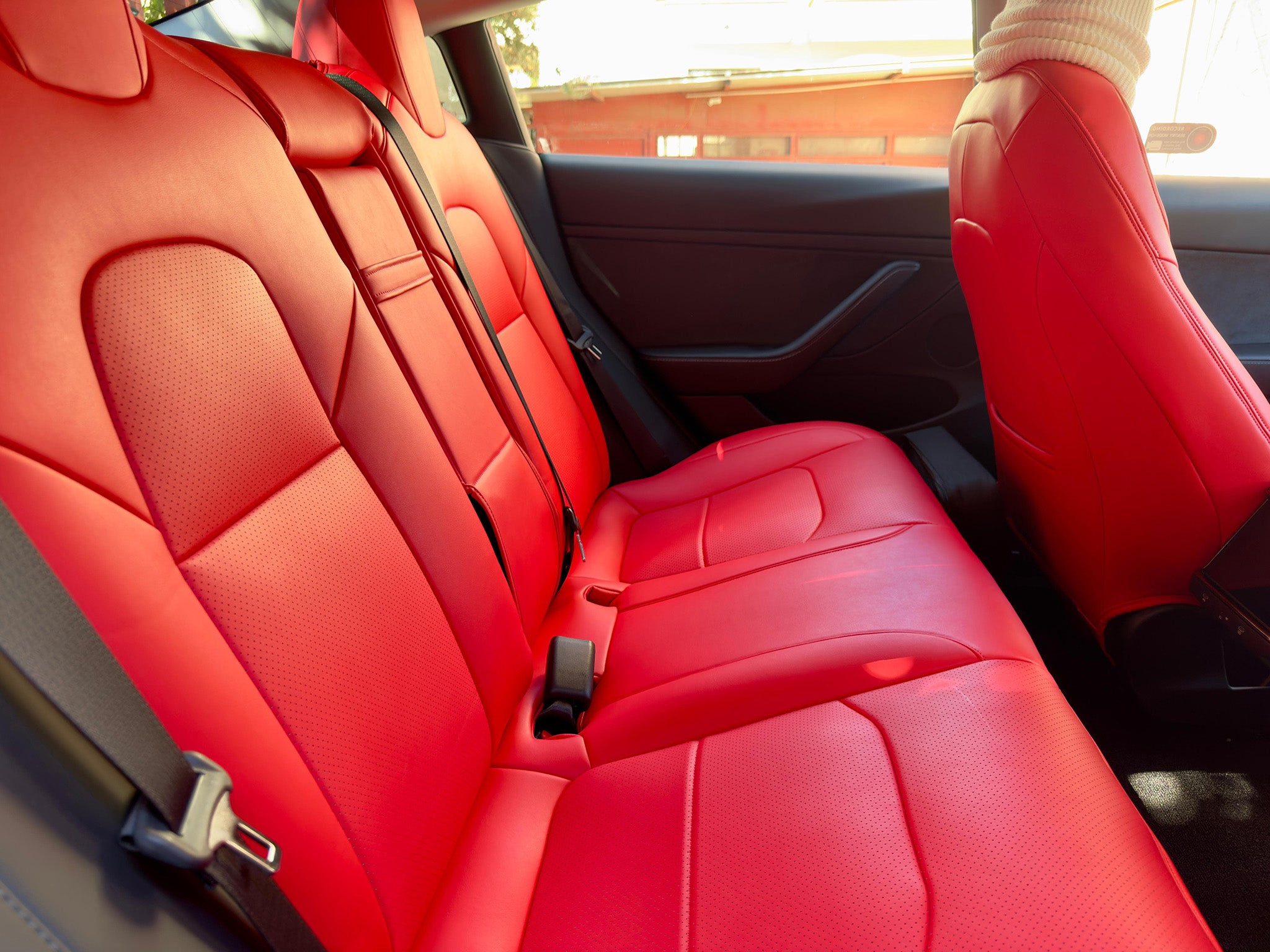 Premium Custom Fit Tesla Seat Covers for Model 3 & Model Y (2017-2025) - Waterproof, Anti-Slip & Breathable - Enhanced Comfort & Interior Protection - Perfect for Road Trips, Daily Commute & Family Travel