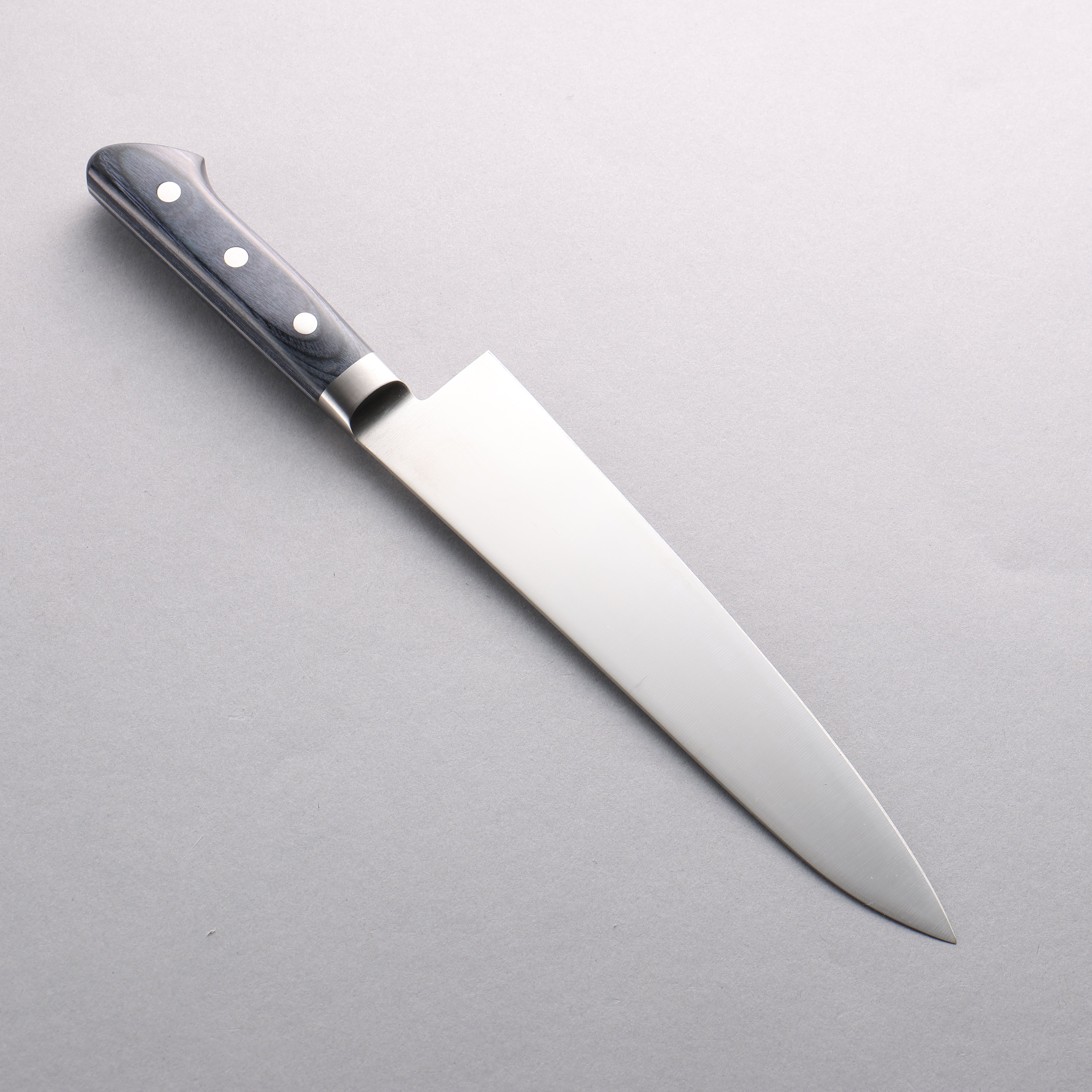 Premium Seisuke Seiten Molybdenum Gyuto 210mm Chef Knife - Navy Blue Pakkawood Handle - Japanese Kitchen Knife for Professional Chefs & Home Cooking