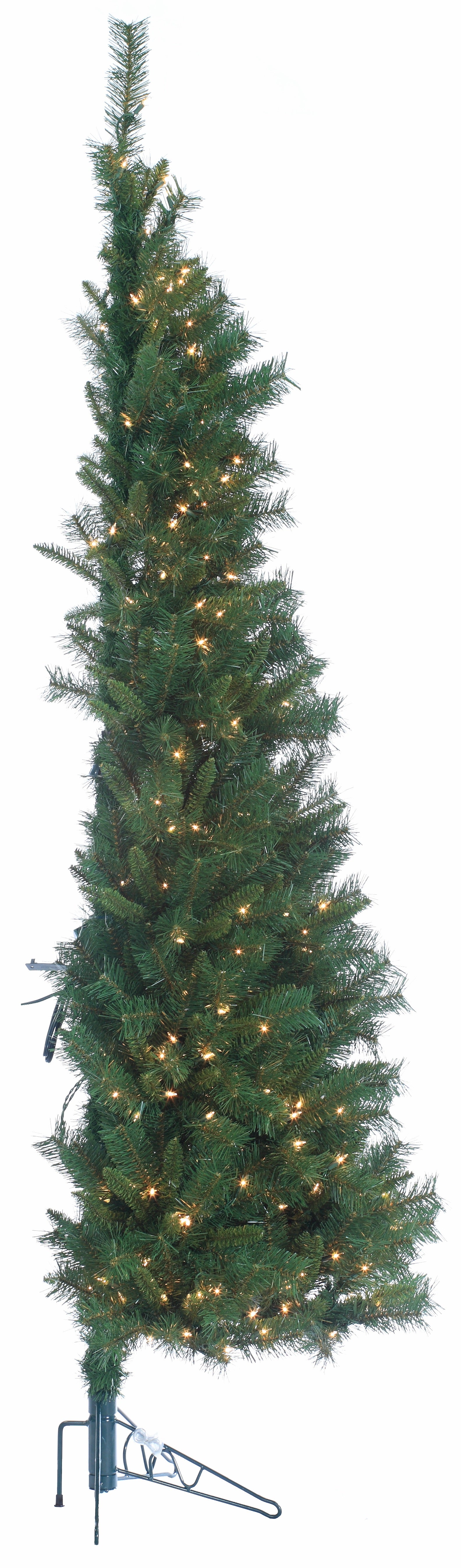 7' Pre-Lit Artificial Half Christmas Tree for Small Spaces - Perfect for Apartments, Offices, and Corner Decor