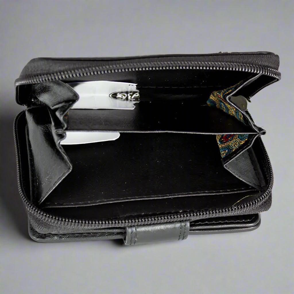 RFID Blocking Leather Wallet for Women - Slim & Small Bifold Design - Secure Credit Card Holder for Travel, Shopping & Everyday Use