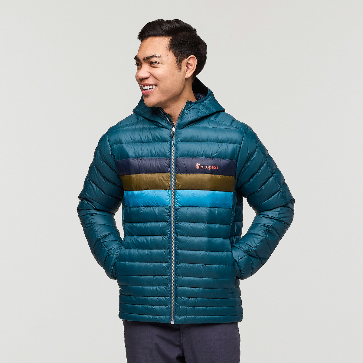 Cotopaxi Fuego Down Hooded Jacket for Men - Lightweight Water-Resistant Winter Coat with Adjustable Hood - Perfect for Hiking, Camping & Outdoor Adventures