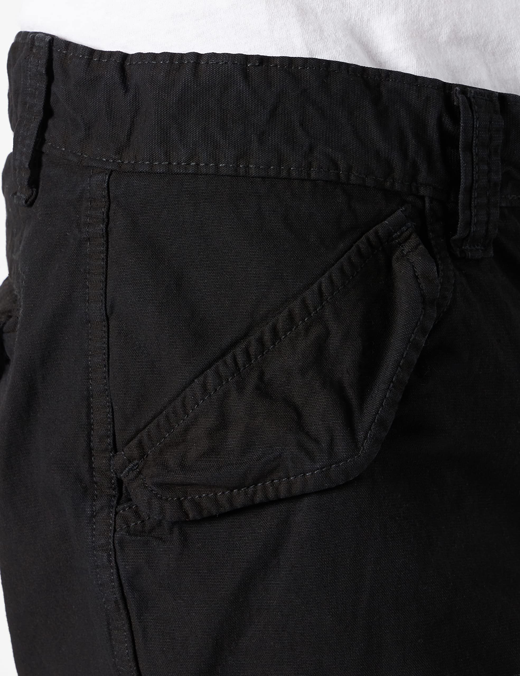 Schott Bermuda Shorts for Men - Battle30 Black Size W28 | Casual Summer Shorts for Beach, Travel & Outdoor Activities