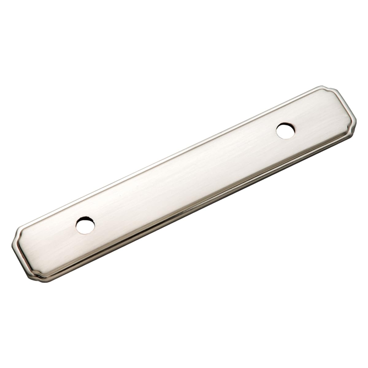 25-Pack Manor House Collection 3 Inch Center to Center Satin Nickel Backplate - Cabinet Hardware for Kitchen & Bathroom Renovation
