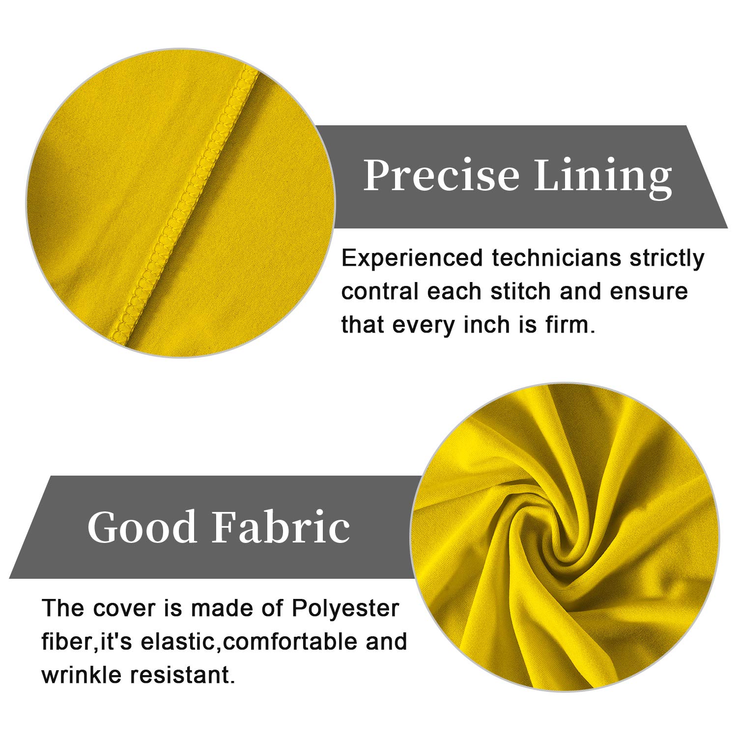 ManMengJi Spandex Table Cover 4 ft - Stretchable Rectangular Fitted Tablecloth for Standard Folding Tables - Waterproof & Wrinkle-Resistant - Perfect for Weddings, Banquets, Parties & Events (Yellow) - Ideal for Indoor/Outdoor Dining, Buffets & Holiday Decorations