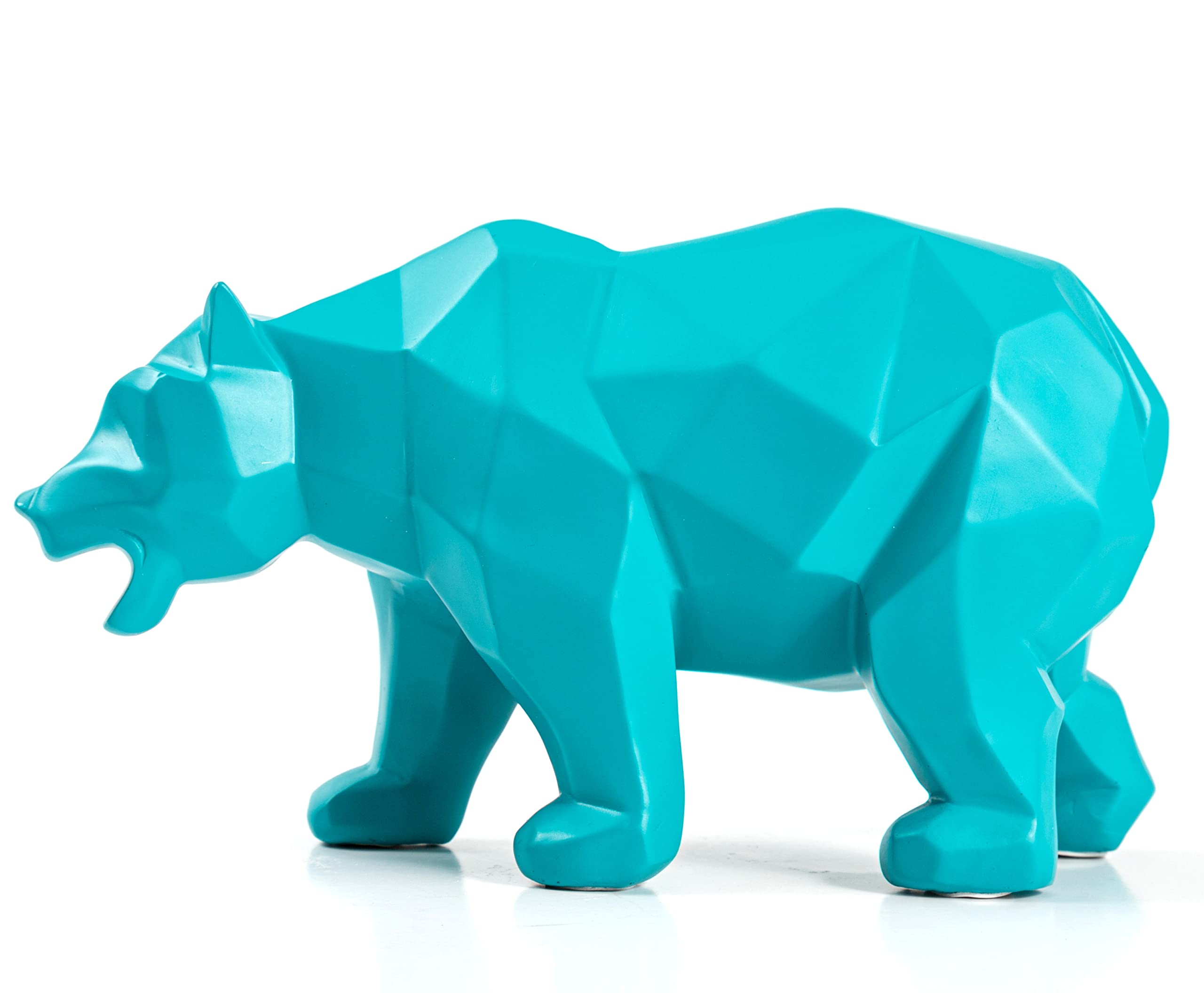 Blue Bear Statue - Modern Animal Sculpture for Home & Office Decor, Perfect for Living Room Table, Bedroom Shelf, Cabinet or Desktop Display | Unique Gift Idea for Animal Lovers & Interior Design Enthusiasts | Adds Elegant Touch to Any Space
