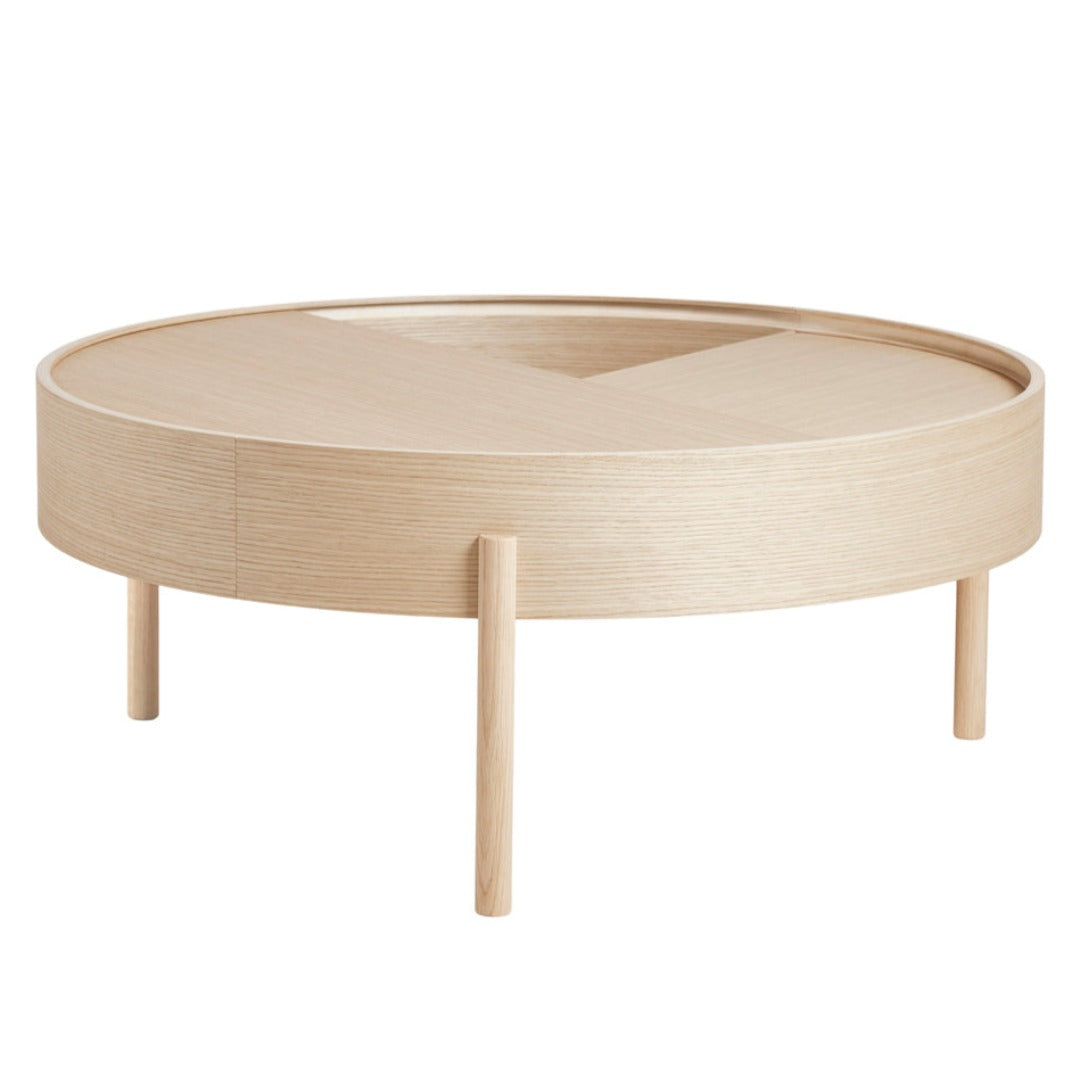 Modern Arc Coffee Table - Mid-Century Style Wooden Living Room Furniture for Home Decor | Perfect for Small Spaces, Apartments & Lounge Areas