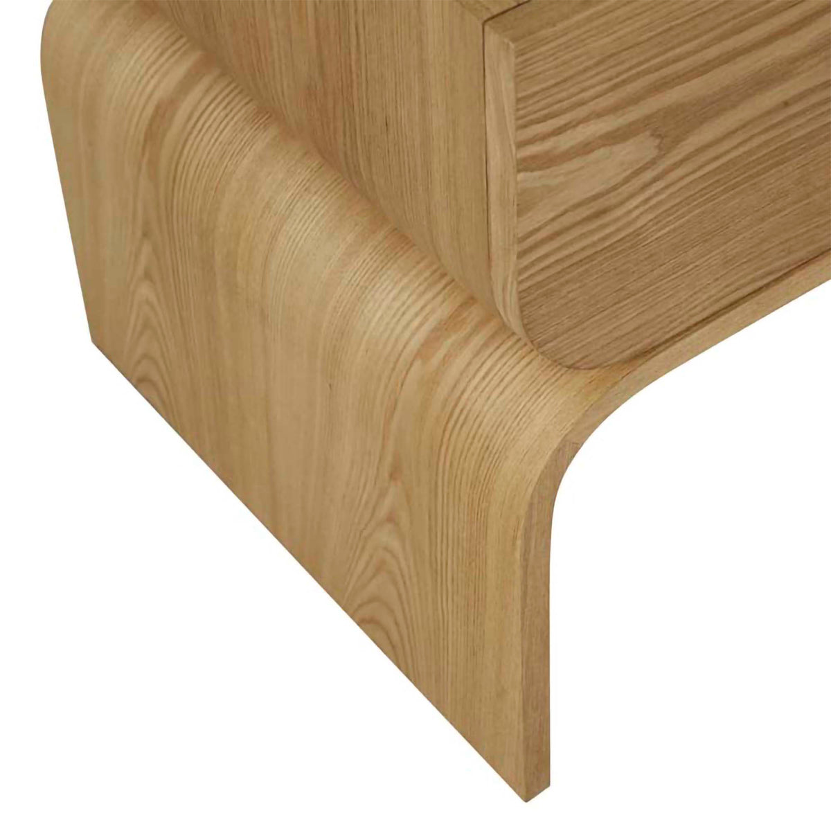 Artie Arc Marble Bedside Table - Modern Nightstand with Marble Top & Wooden Legs for Bedroom, Living Room, or Office - Perfect for Storing Books, Lamps & Bedroom Essentials