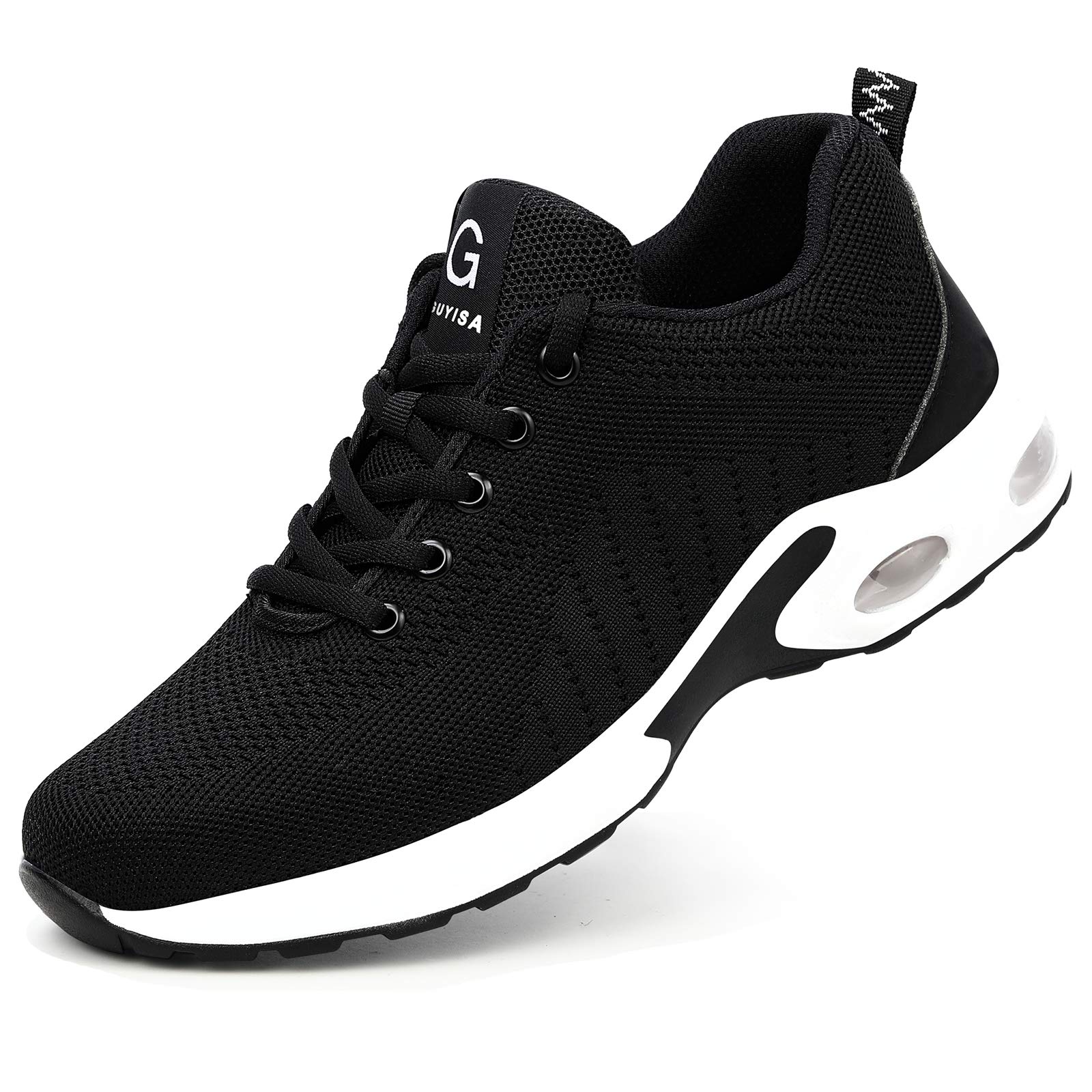 **Gosuban Steel Toe Work Shoes for Women & Men - Lightweight Air Cushion Safety Sneakers with Slip-Resistant & Indestructible Design - Perfect for Construction, Warehouse & Outdoor Work**