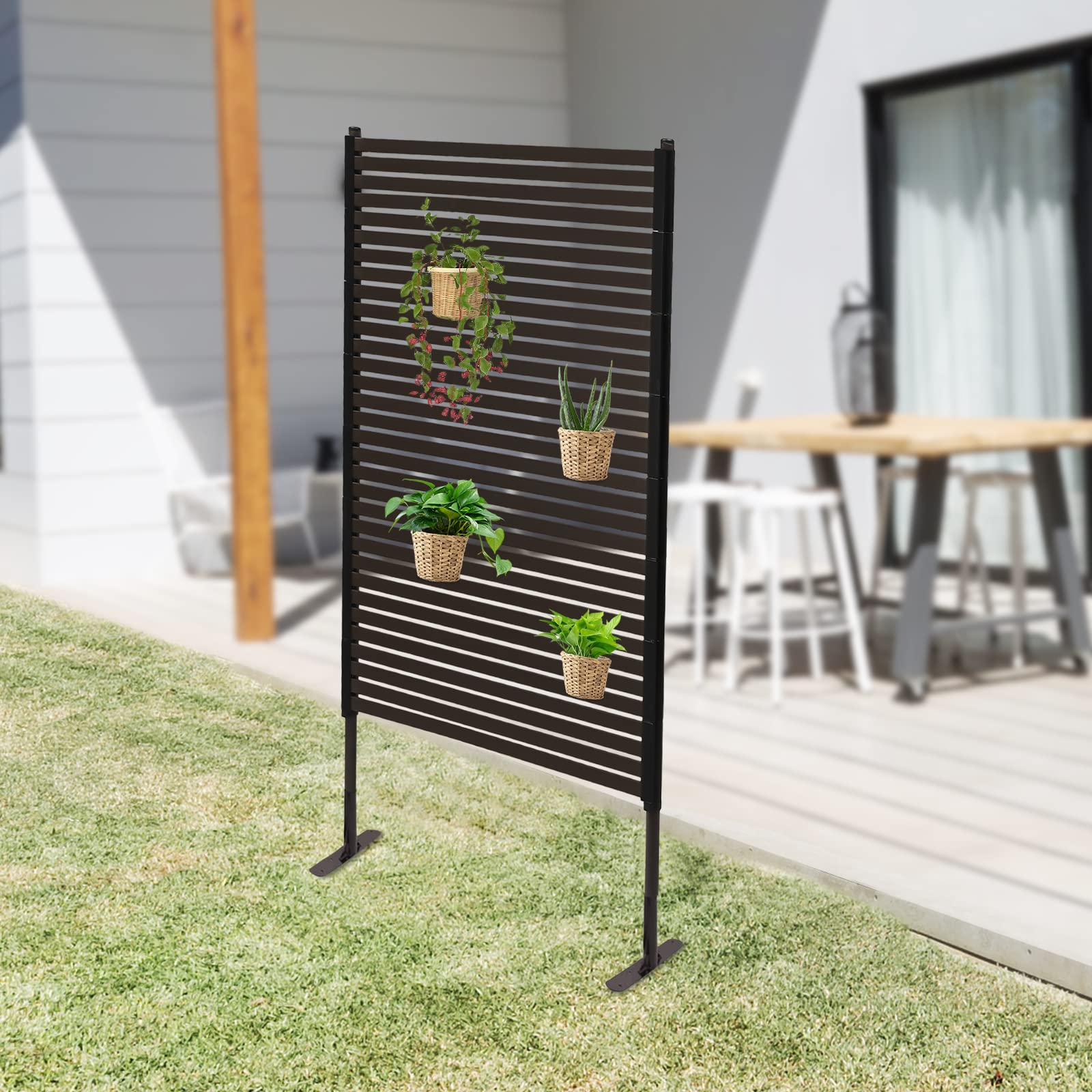 Brown Outdoor Privacy Fence Screen - 3x5ft Garden Backyard Patio Decorative Panel - Multi-Purpose Privacy Screen Fence for Yard, Deck, Pool & Balcony - 1 Piece (3 * 5ft) - Perfect for Creating Shade, Wind Protection & Stylish Outdoor Spaces