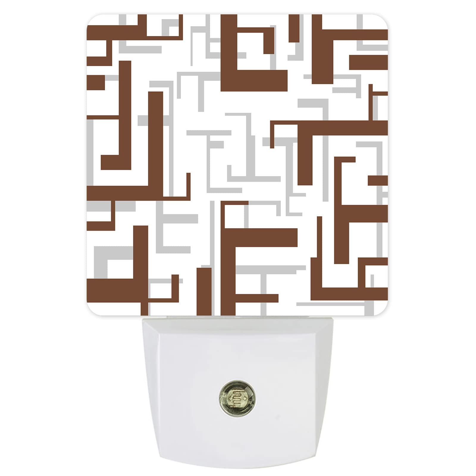LED Night Light Plug in with Auto Sensor - Modern Abstract Design for Bedroom, Bathroom & Hallway