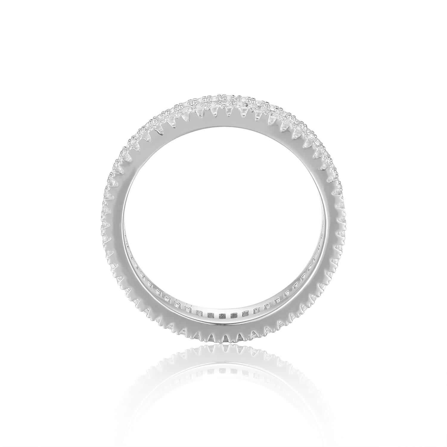 White Topaz Vertical Chunky Baguette Ring - Elegant Sterling Silver Statement Jewelry for Women | Perfect for Weddings, Parties & Special Occasions