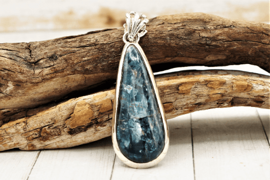 Natural Blue Kyanite Pendant Necklace - Healing Crystal Jewelry for Chakra Balancing & Spiritual Protection | Perfect for Meditation, Yoga & Energy Work
