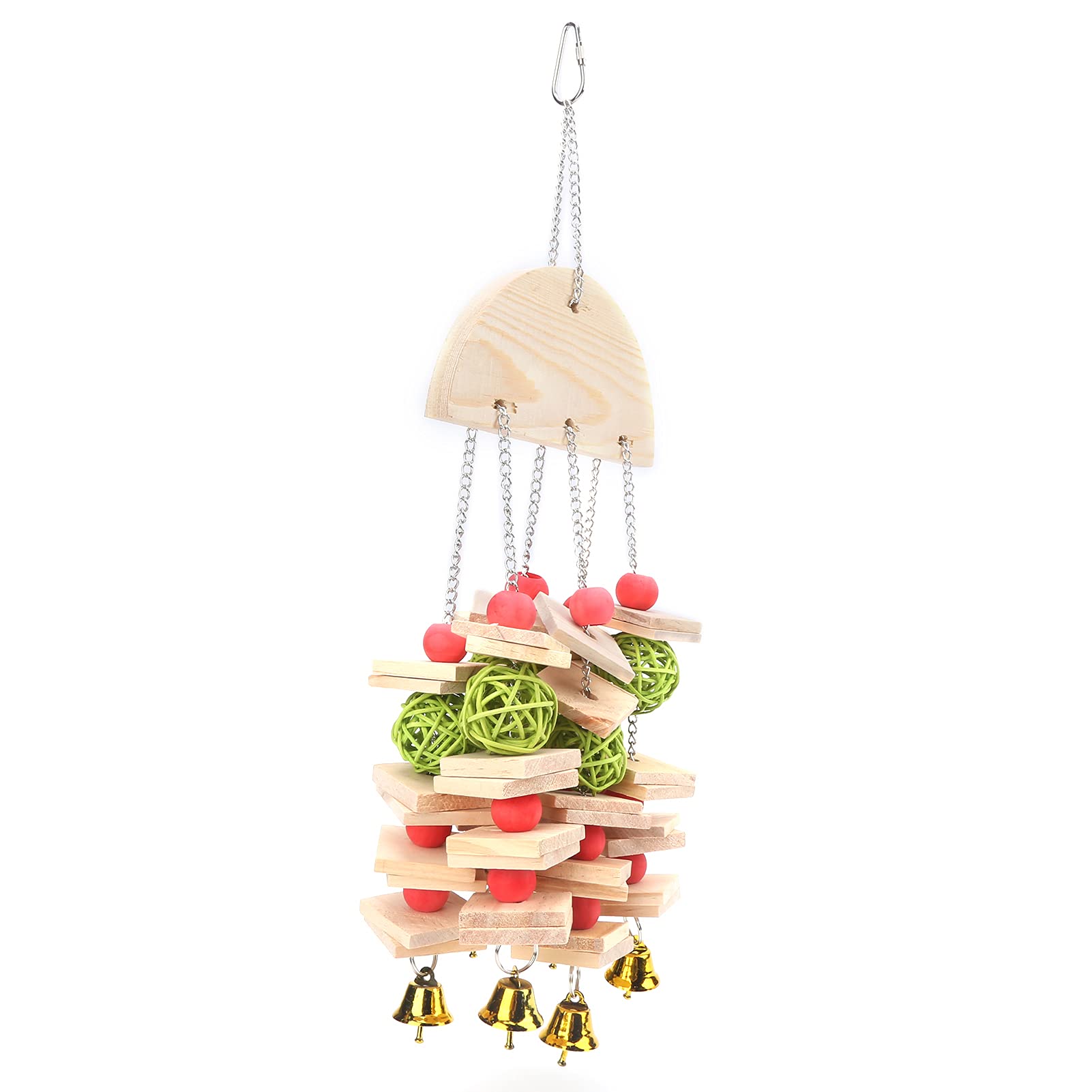 BTIHCEUOT Natural Wood Parrot Chewing Toys - Easy to Install Bird Chew Toys for Small & Medium Parrots - Perfect for Cage Enrichment & Beak Trimming