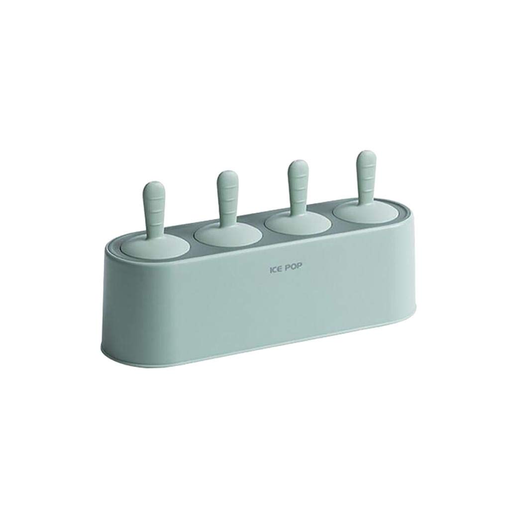 Silicone Popsicle Mold Box - DIY Ice Cream Maker for Summer Fun (Green)