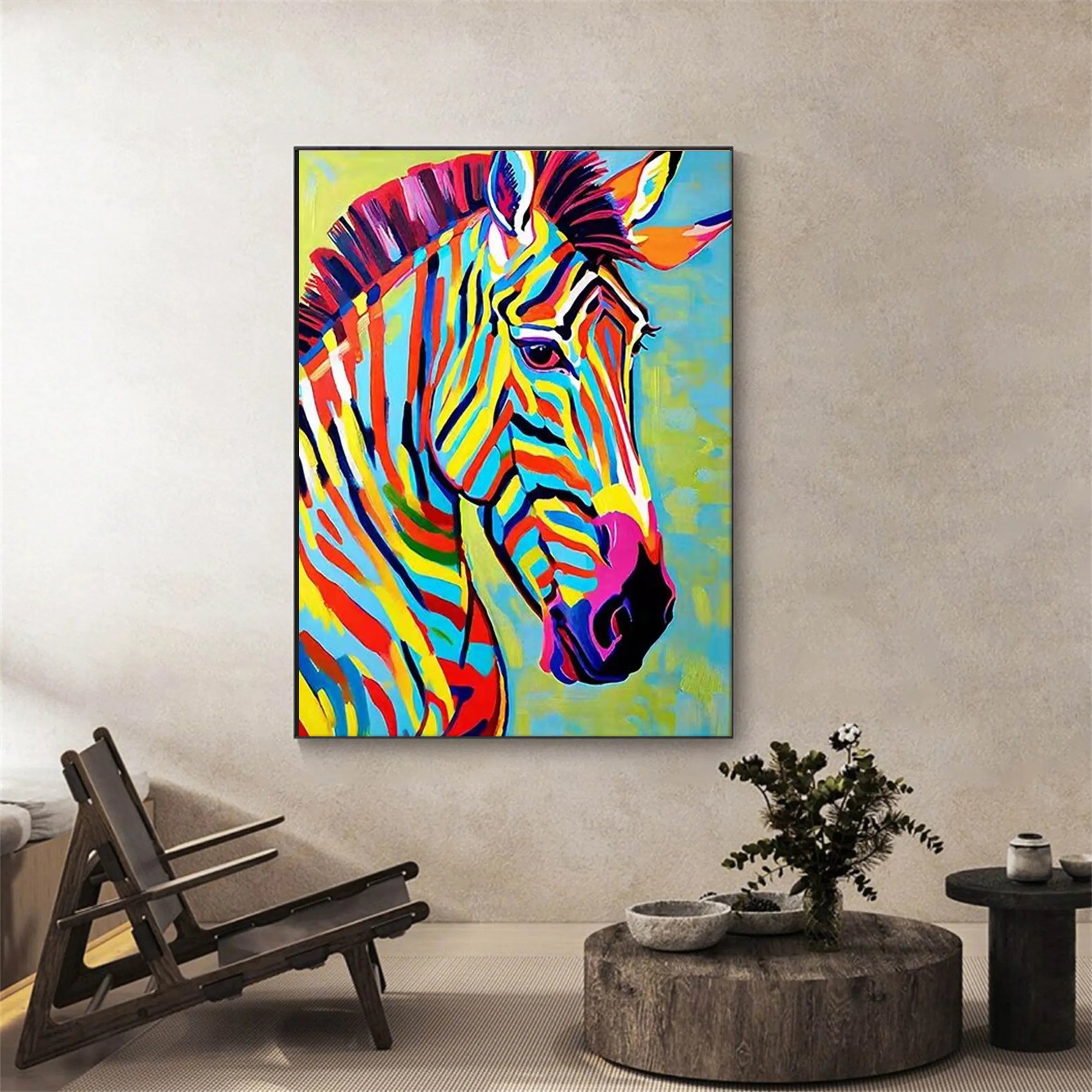 Animal Art Painting #AP021 - Handmade Canvas Wall Decor for Living Room, Bedroom & Office | Wildlife & Nature Inspired Artwork