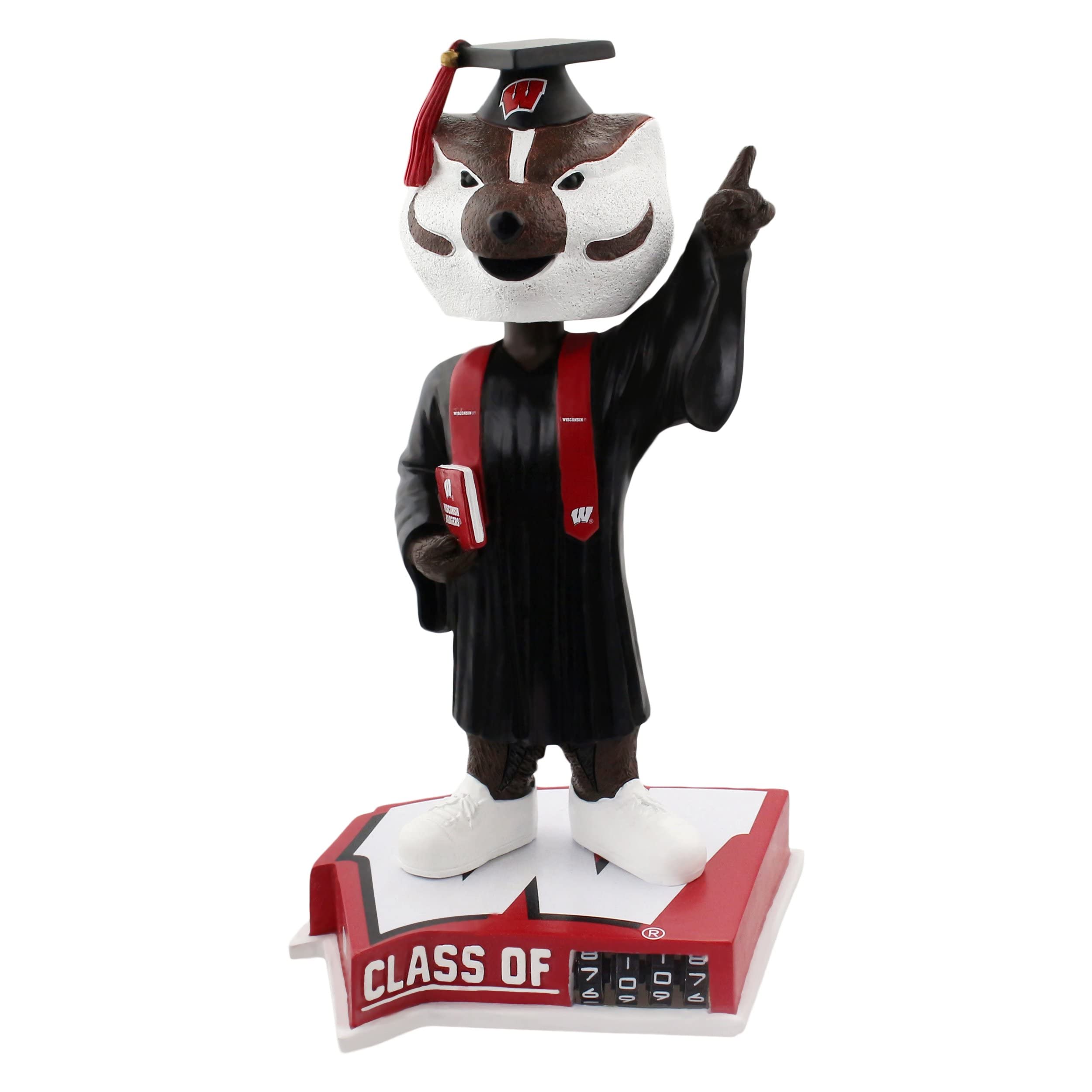 Bucky Badger Wisconsin Badgers Graduation Special Edition Bobblehead NCAA Collectible - Perfect for Graduation Gifts, Alumni Decor & Sports Memorabilia Display