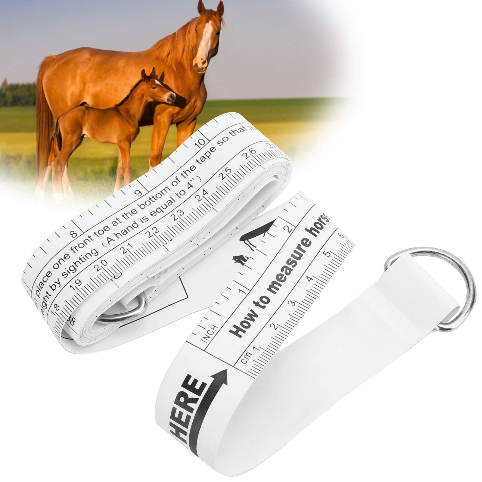 Horse Height Measuring Tape & Stick - Accurate Animal Height & Weight Measurement Tool for Horses, Ponies, Livestock | Perfect for Veterinary Clinics, Farms, and Equestrian Competitions