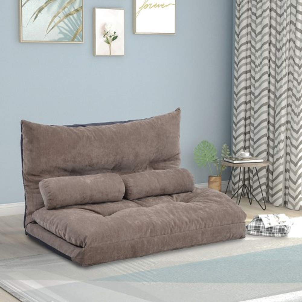 Adjustable Floor Sofa Chair - Foldable Lazy Sofa for Meditation & Relaxation with Back Support & 2 Pillows | Perfect for Yoga, Reading, Gaming & Small Space Living