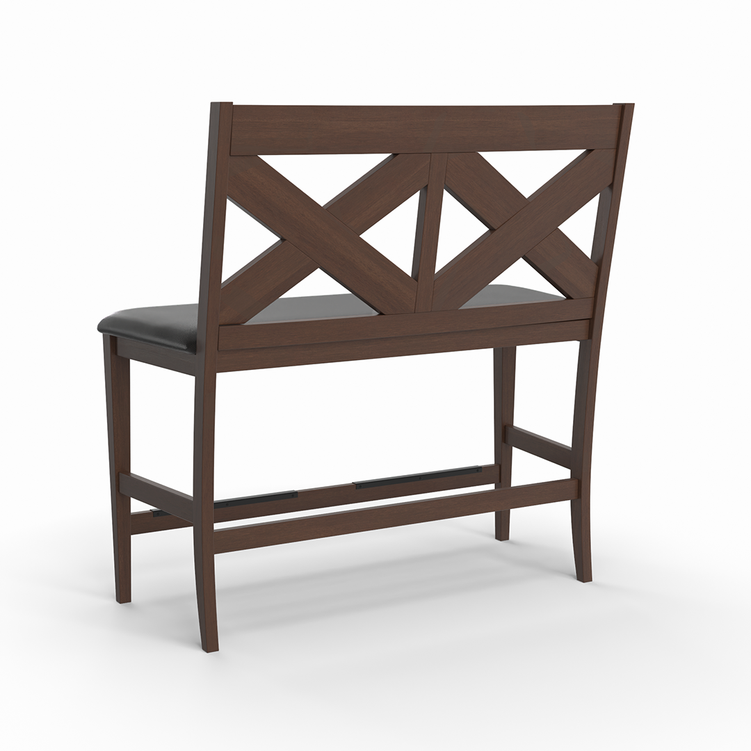 Angelina Counter Height Bar Stool - Modern Kitchen Island Stool with Backrest & Footrest, Adjustable Height for Breakfast Nook, Bar, or Home Office