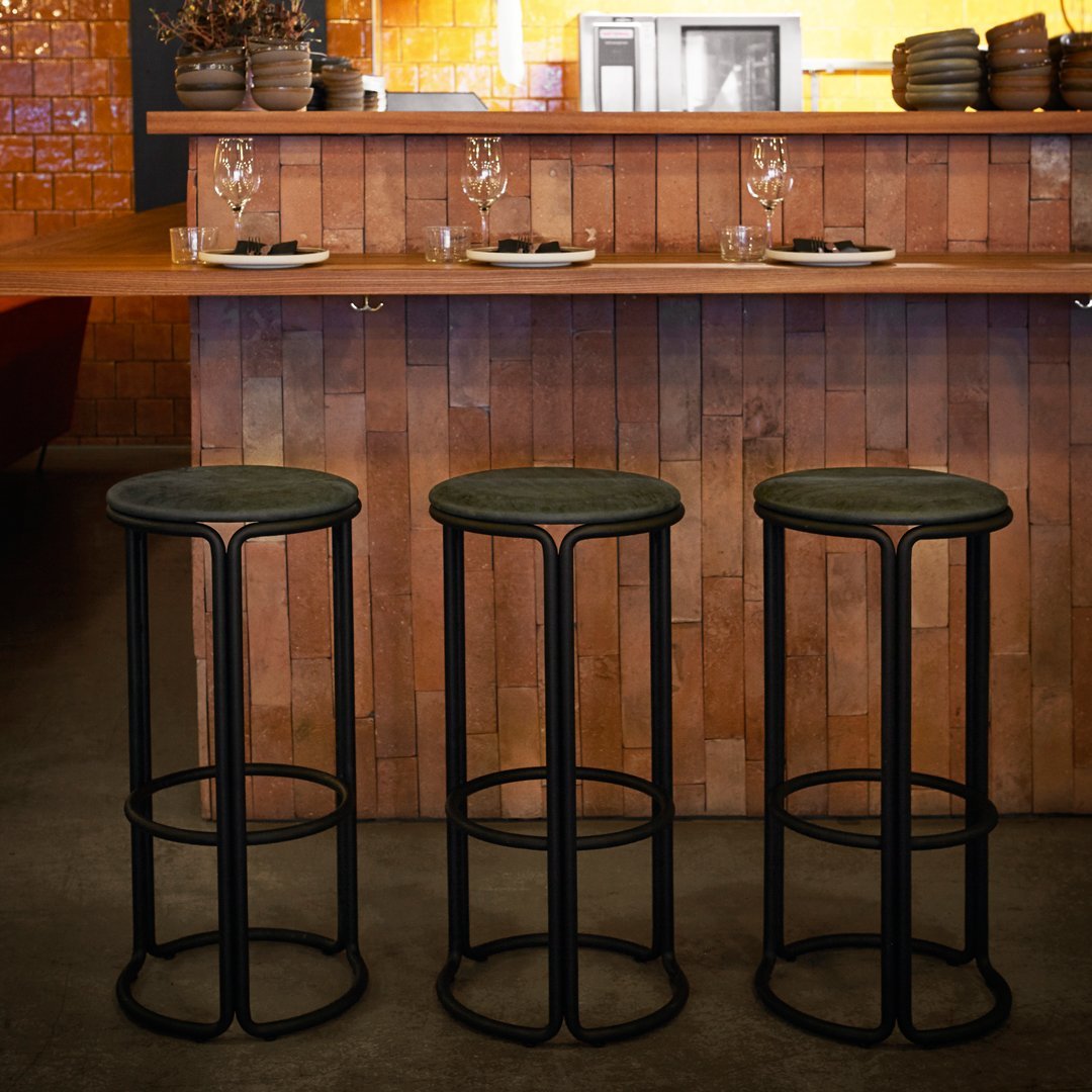 Premium Upholstered Hardie Bar Stool - Modern Counter Height Dining Stool with Padded Seat - Perfect for Kitchen Islands, Breakfast Bars & Home Bars