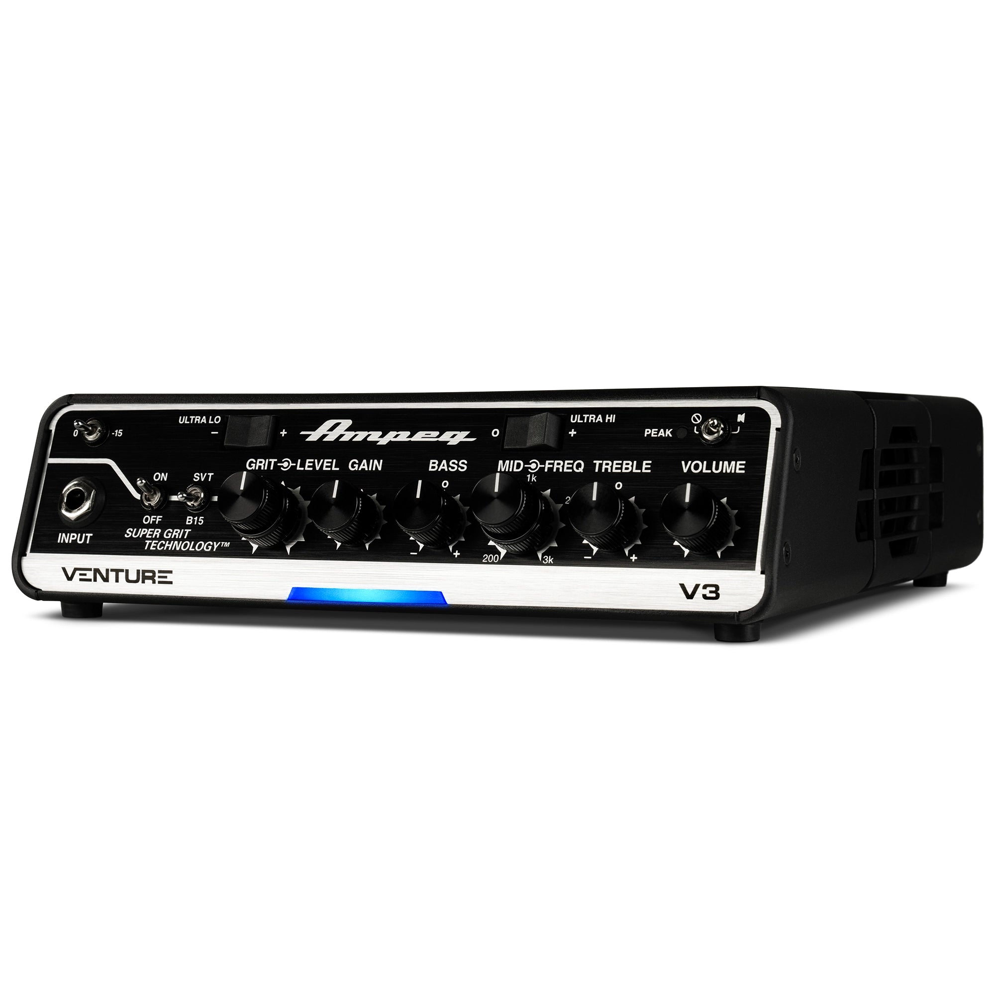 Ampeg Venture V3 300W Bass Amplifier Head - Powerful Bass Amp for Live Performances & Studio Recording