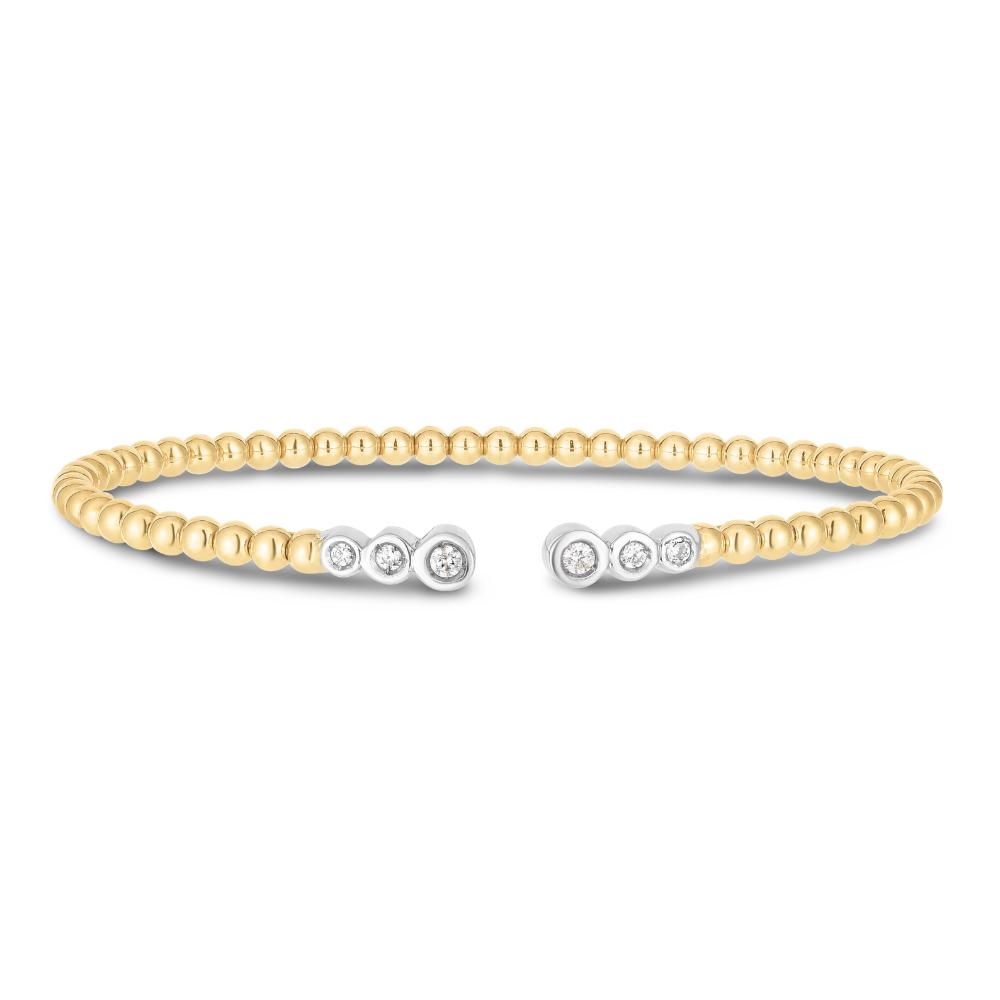 14K Gold Diamond Pallina Bead Bracelet for Women - Elegant Tennis Bracelet for Everyday Wear & Special Occasions