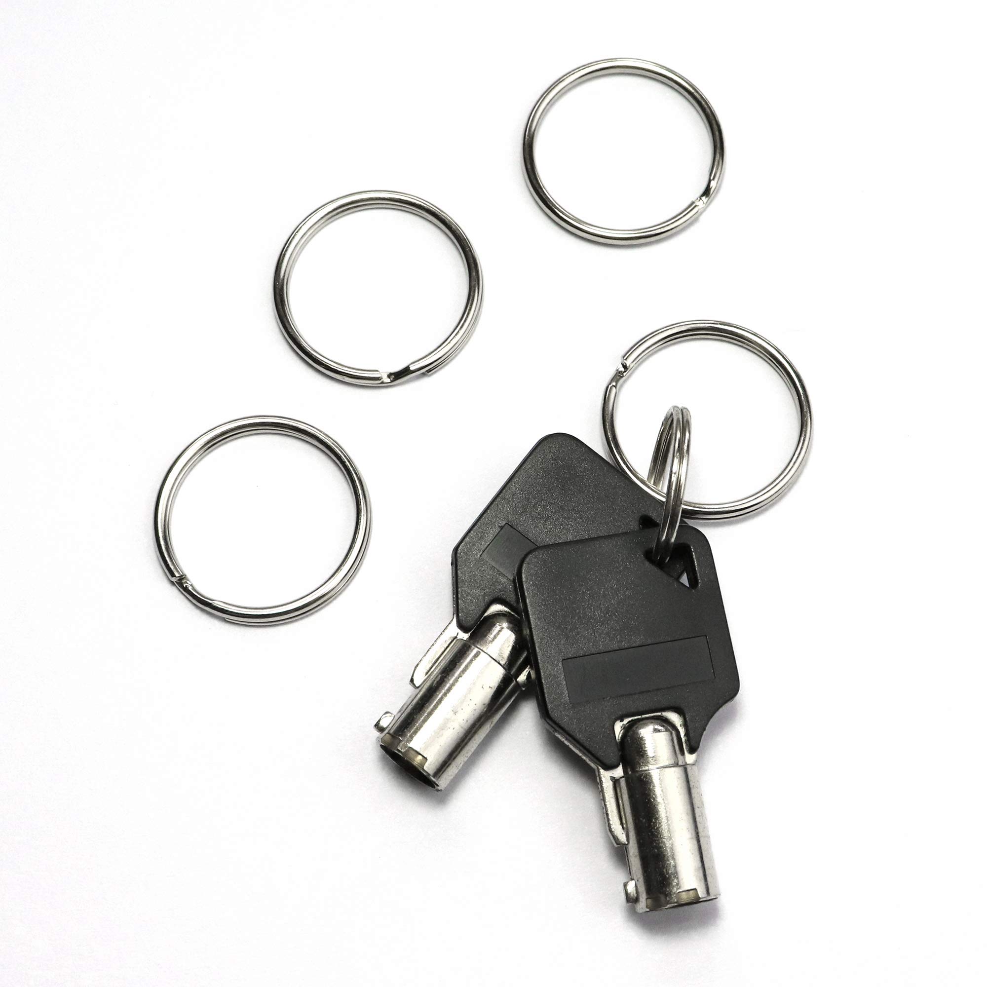 Metal Key Rings Bulk 250pcs - Nickel Plated Split Rings for Keys, Crafts & Lanyards (1 Inch)
